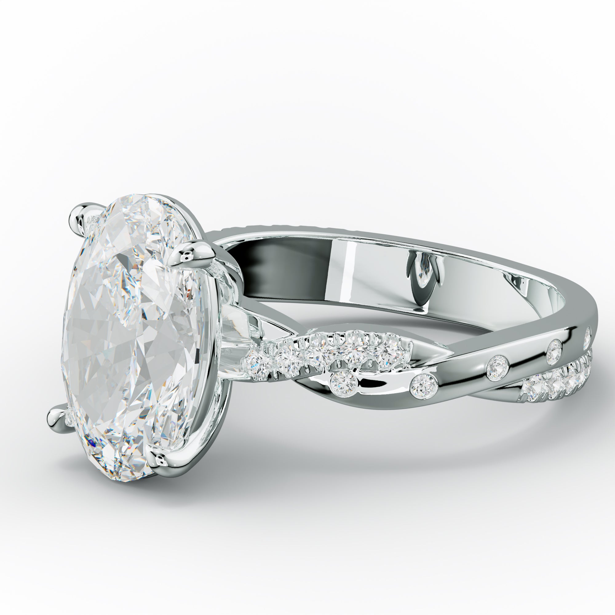 Mia Oval Diamond Engagement Ring