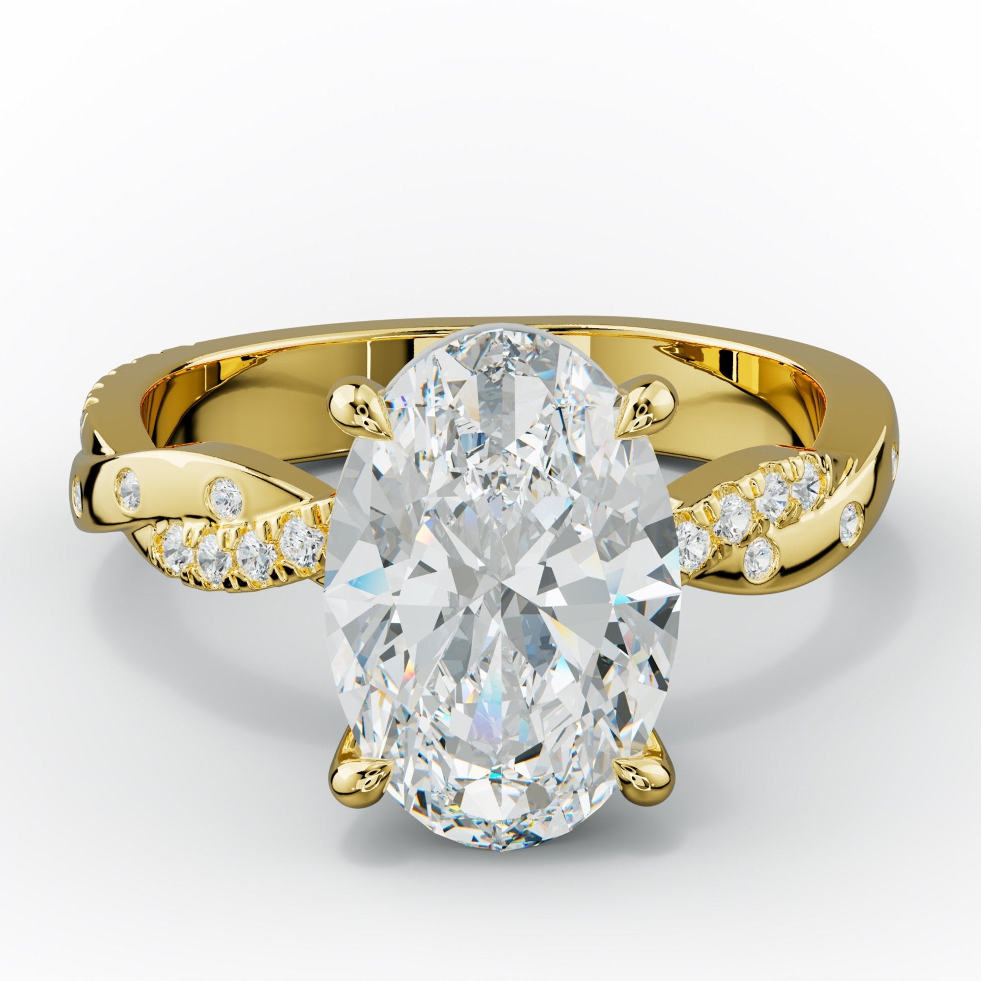 Mia Oval Diamond Engagement Ring