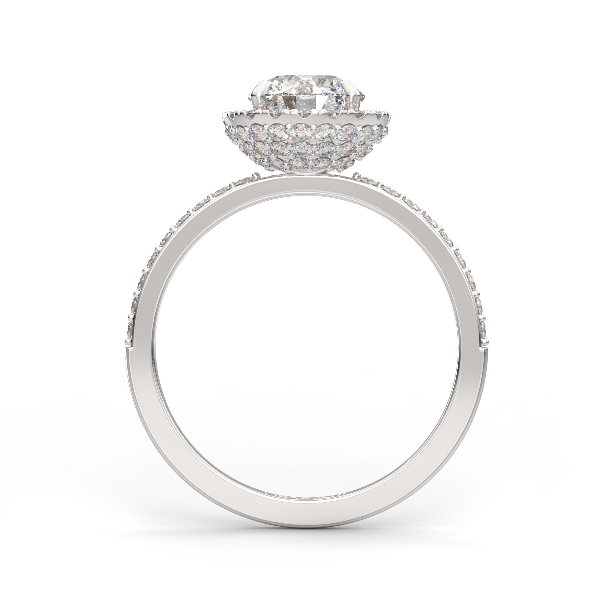 Valentina Round Diamond Halo Engagement Ring