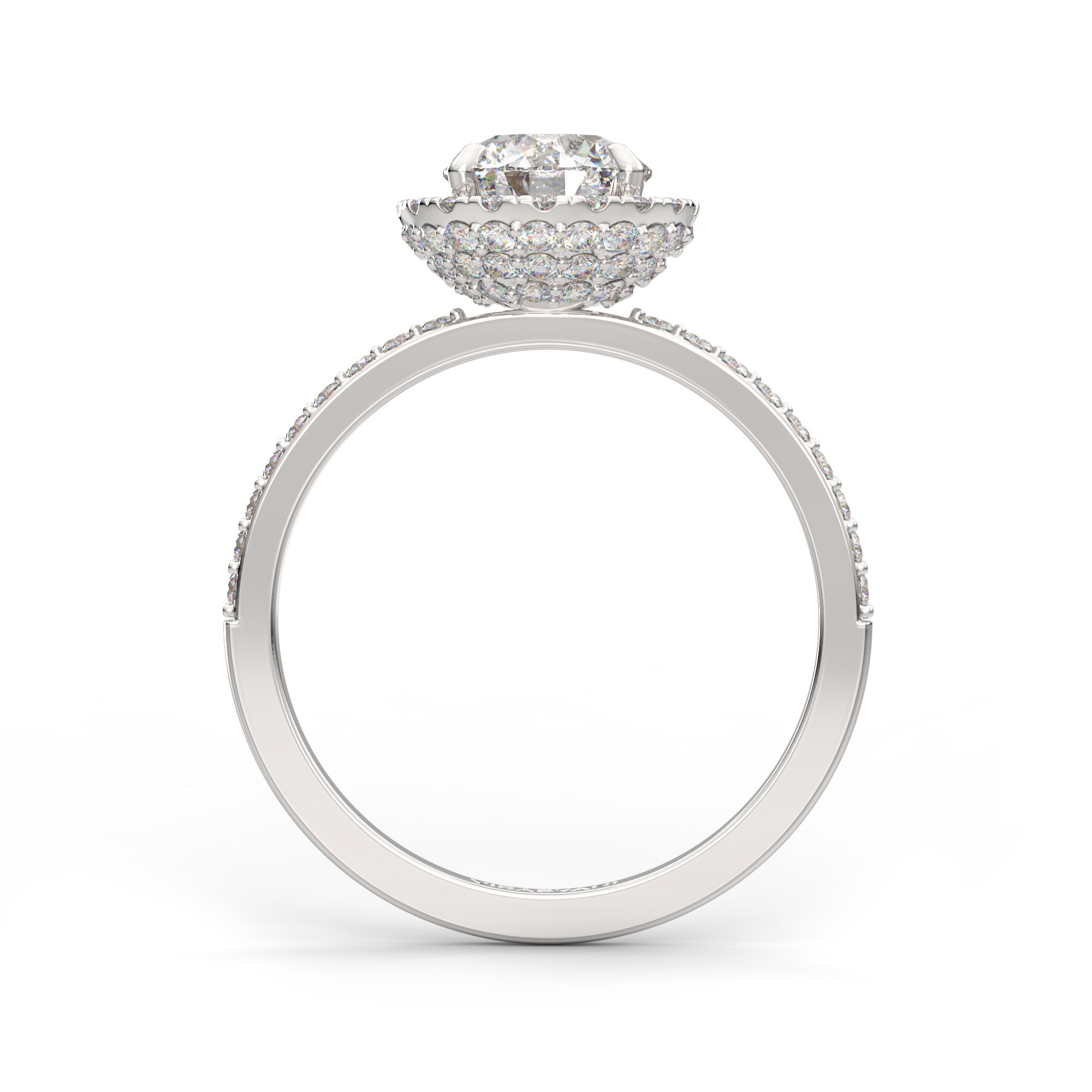 Valentina Round Diamond Halo Engagement Ring-VIRABYANI