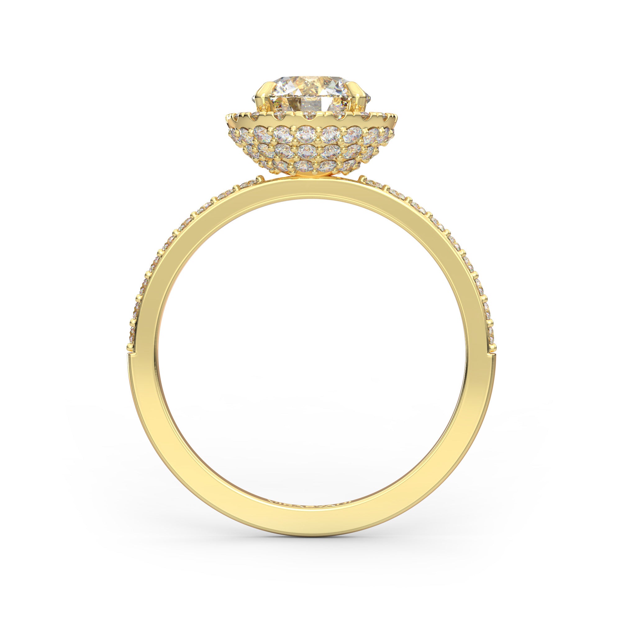 Valentina Round Diamond Halo Engagement Ring-VIRABYANI