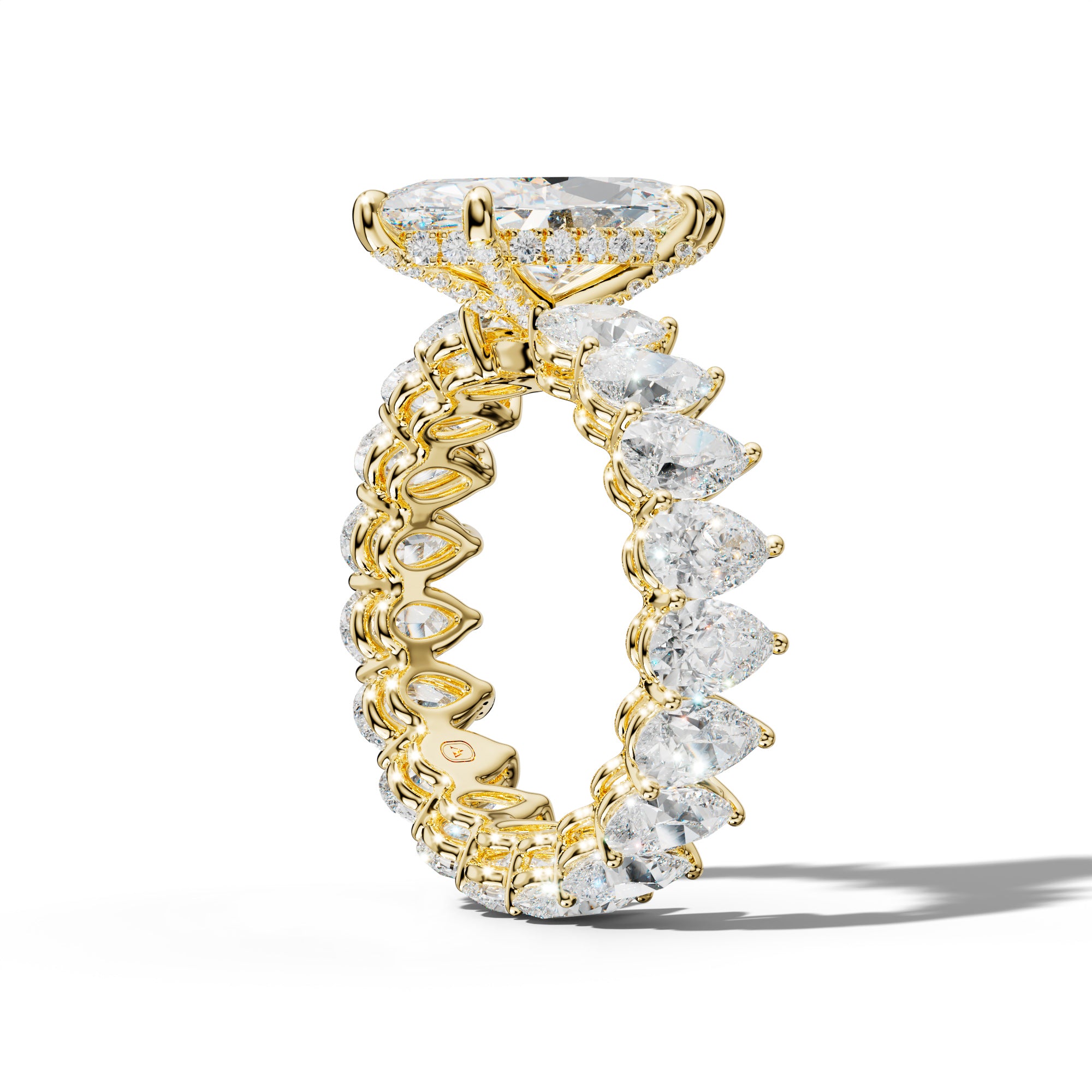 Maya Marquise Diamond Engagement Ring With Pear Shape Side Stones