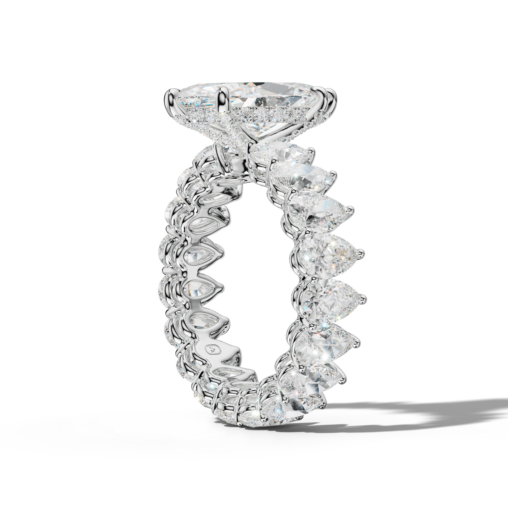 Maya Marquise Diamond Engagement Ring With Pear Shape Side Stones