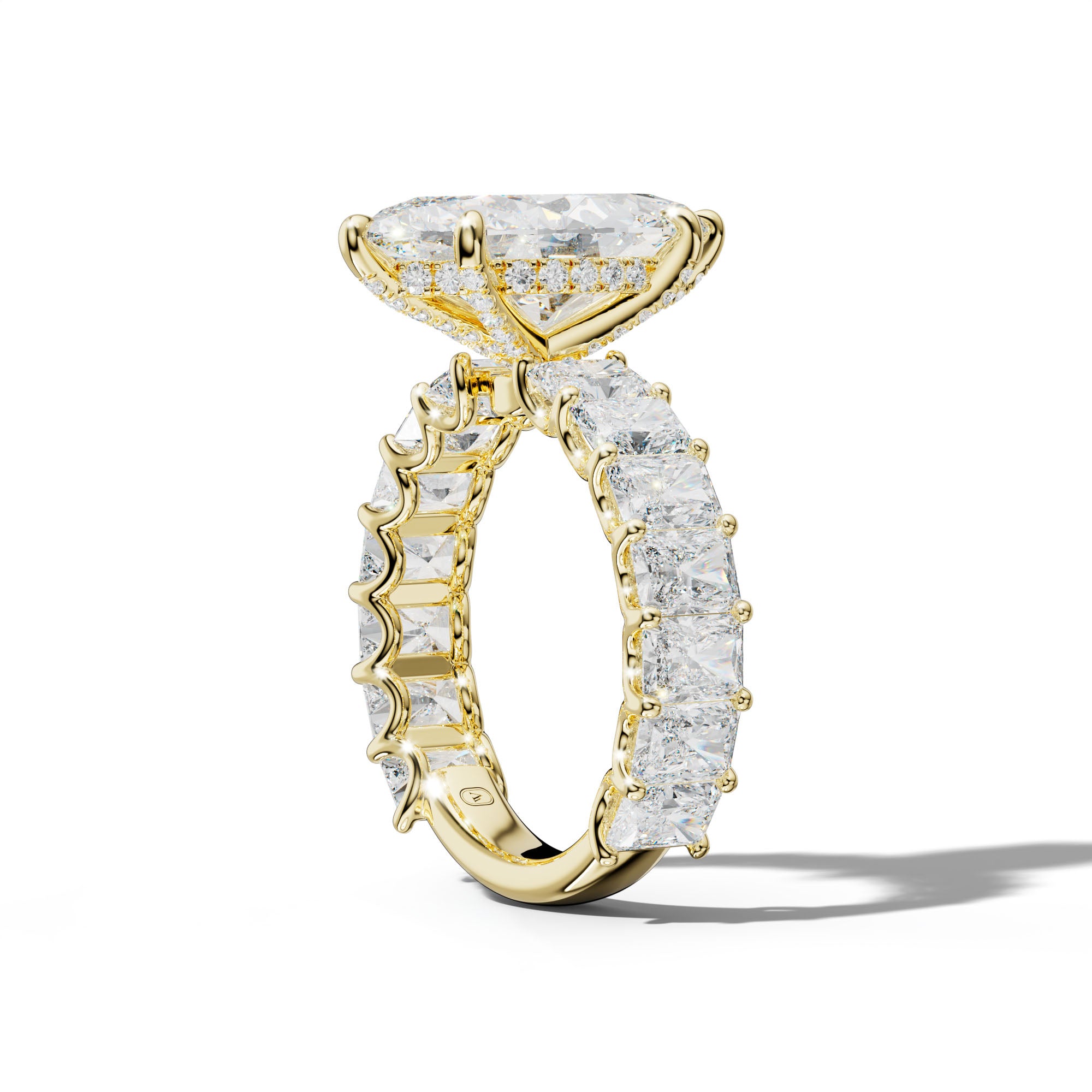 Catalina Marquise Diamond Engagement Ring With Radiant Side Stones