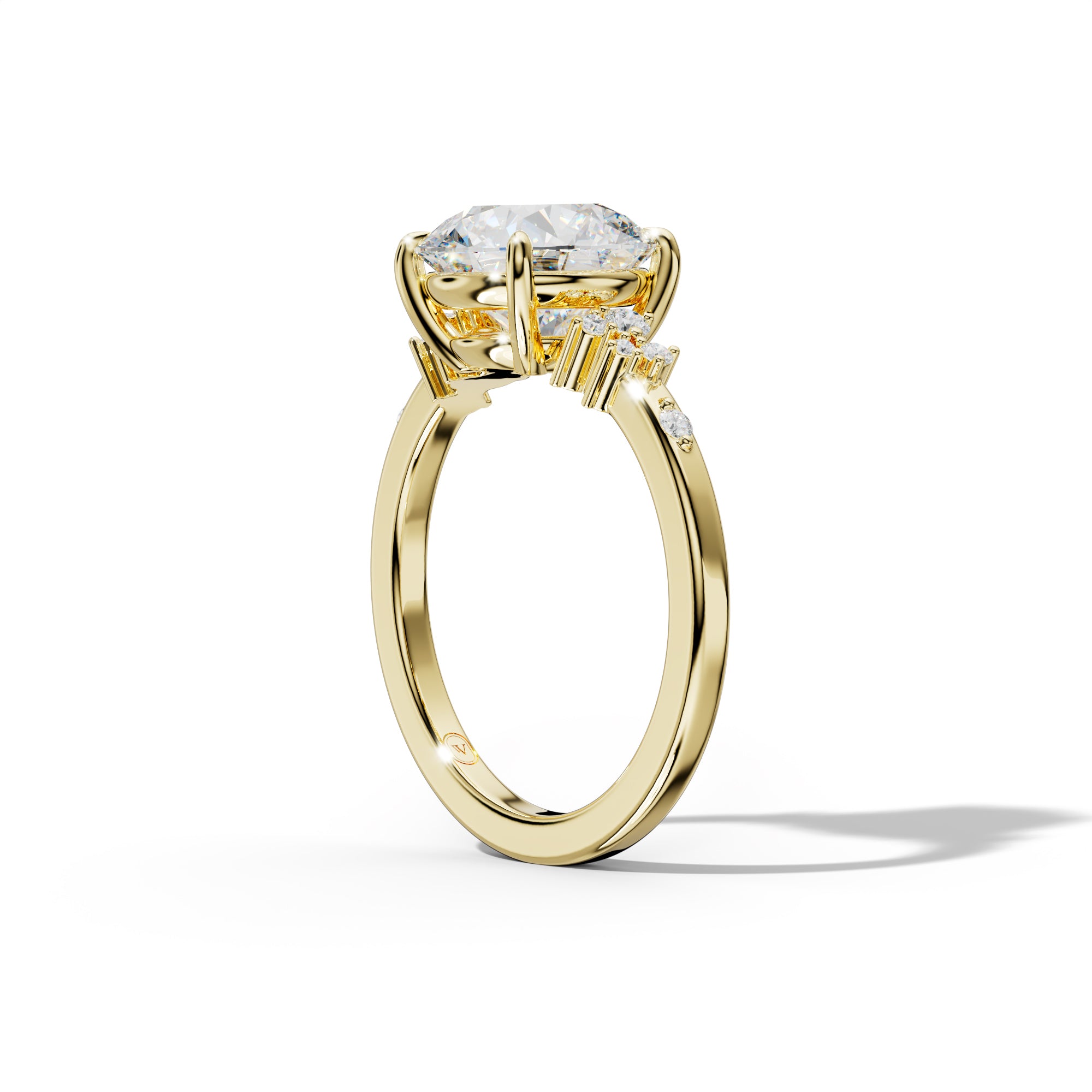 Elise Round Diamond Engagement Ring