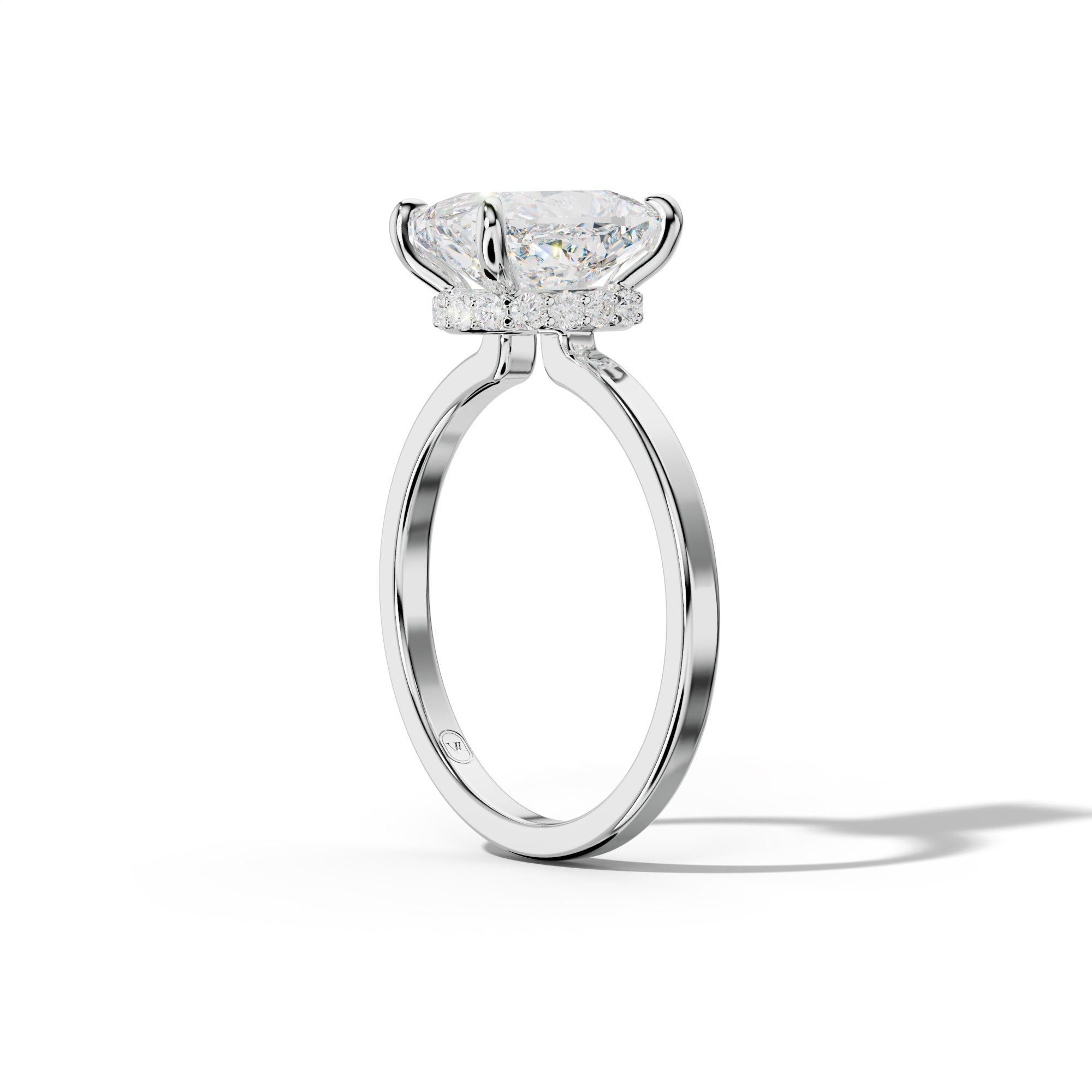 Emma Elongated Cusion Cut Diamond Engagement Ring