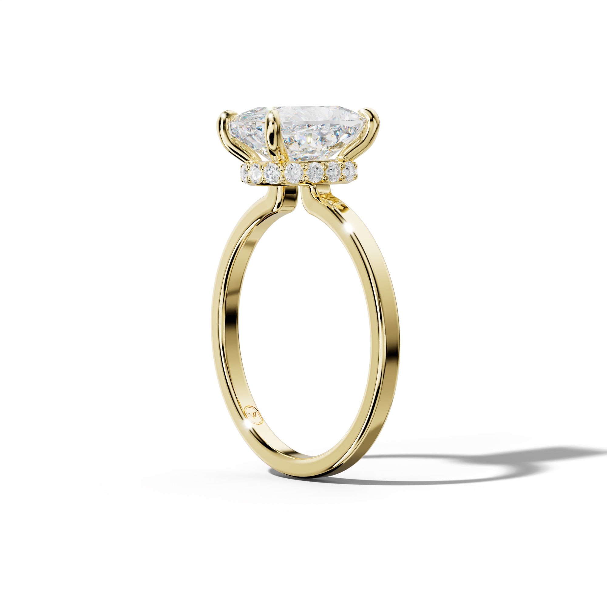 Emma Elongated Cusion Cut Diamond Engagement Ring
