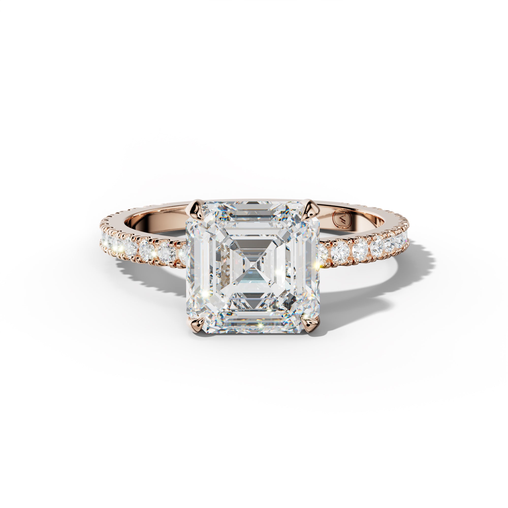Isabelle Asscher Cut Diamond Engagement Ring