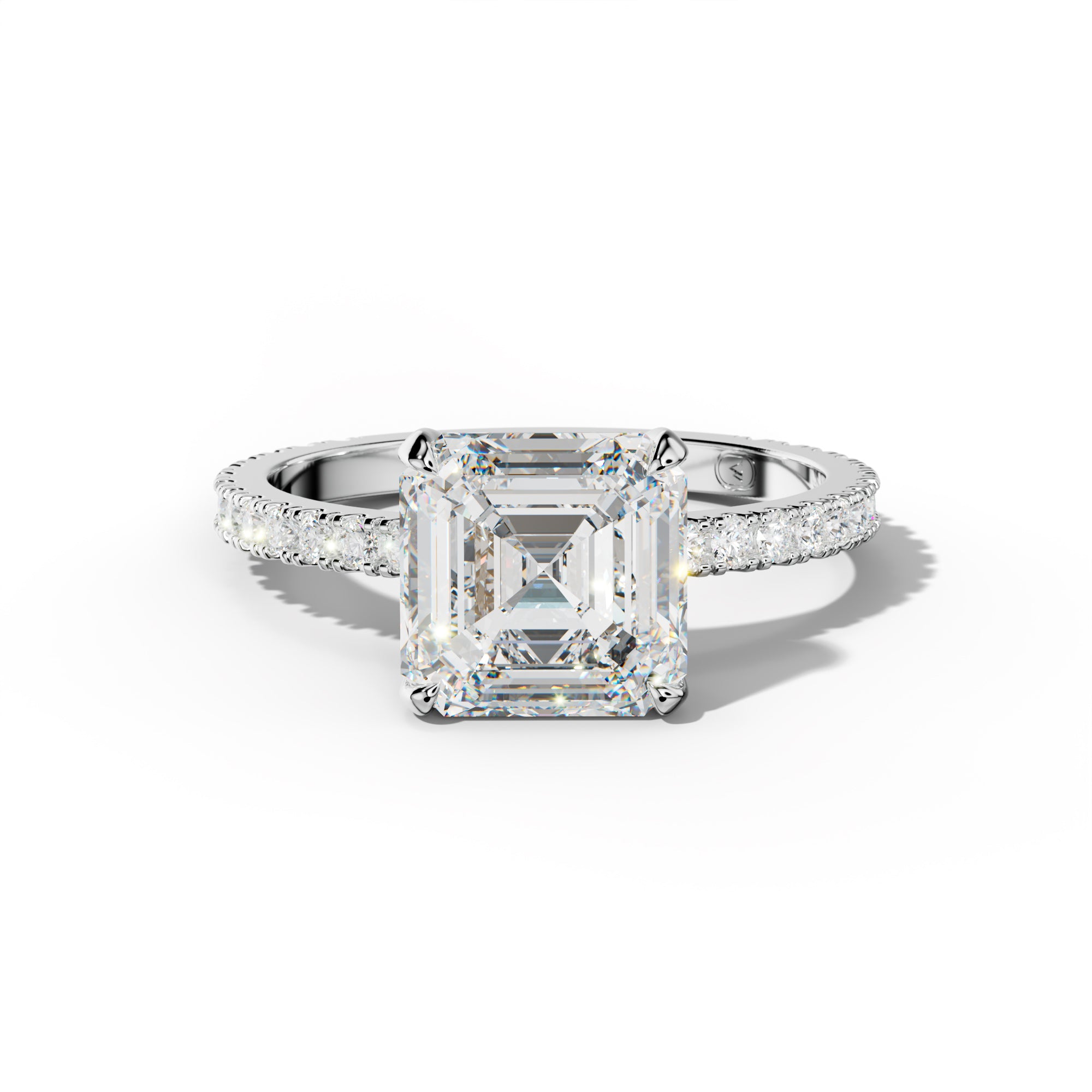 Isabelle Asscher Cut Diamond Engagement Ring