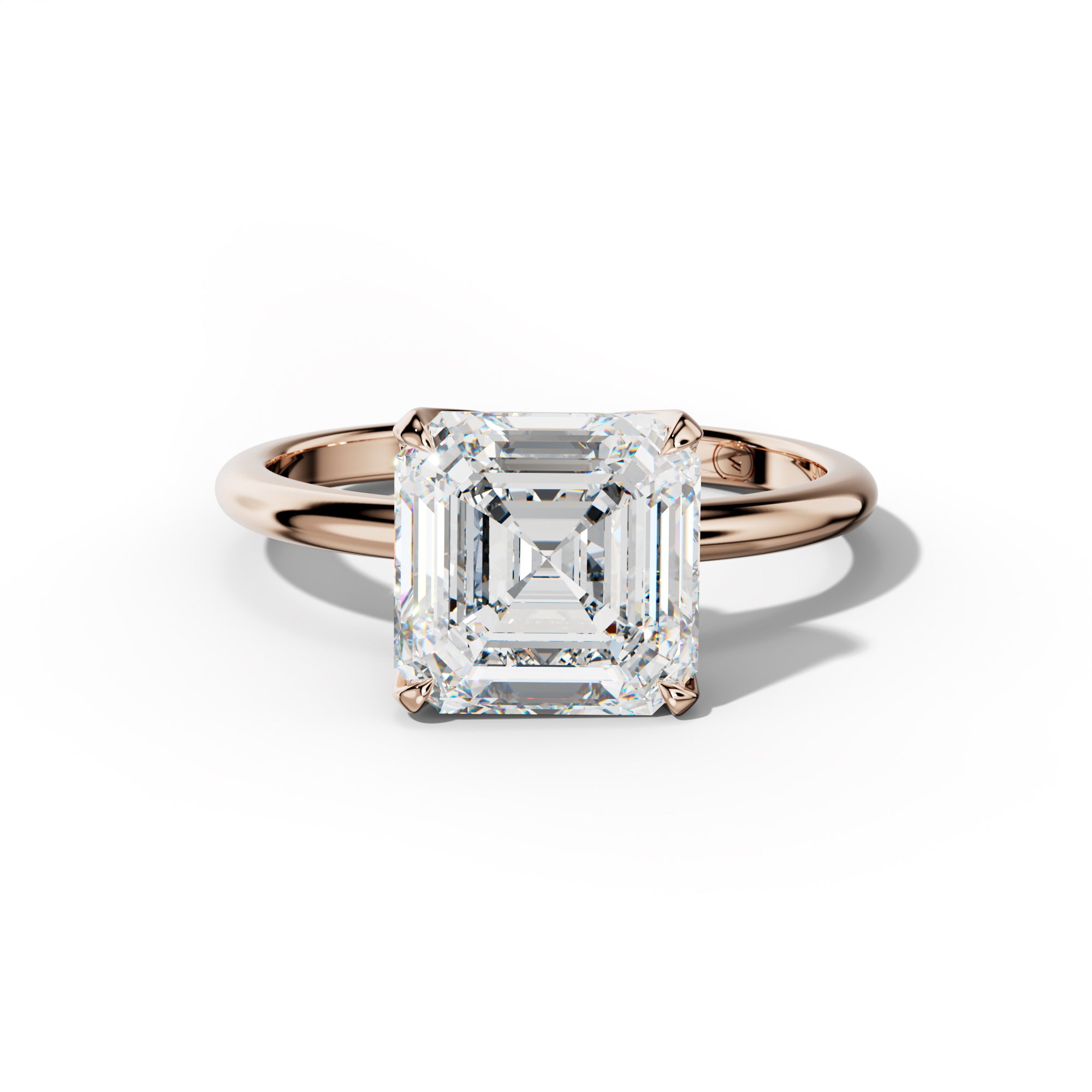 Ella Asscher Cut Diamond Engagement Ring