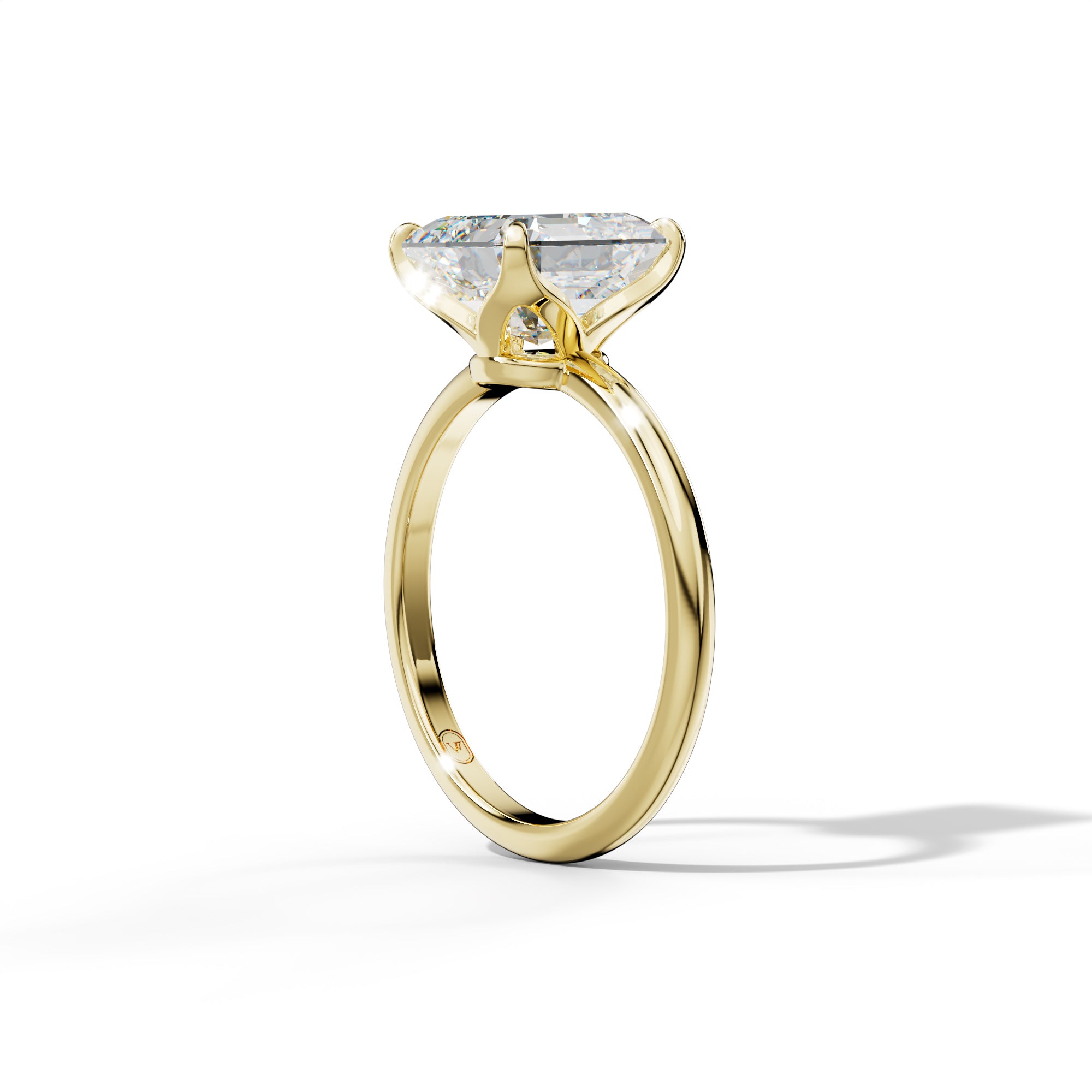 Ella Asscher Cut Diamond Engagement Ring