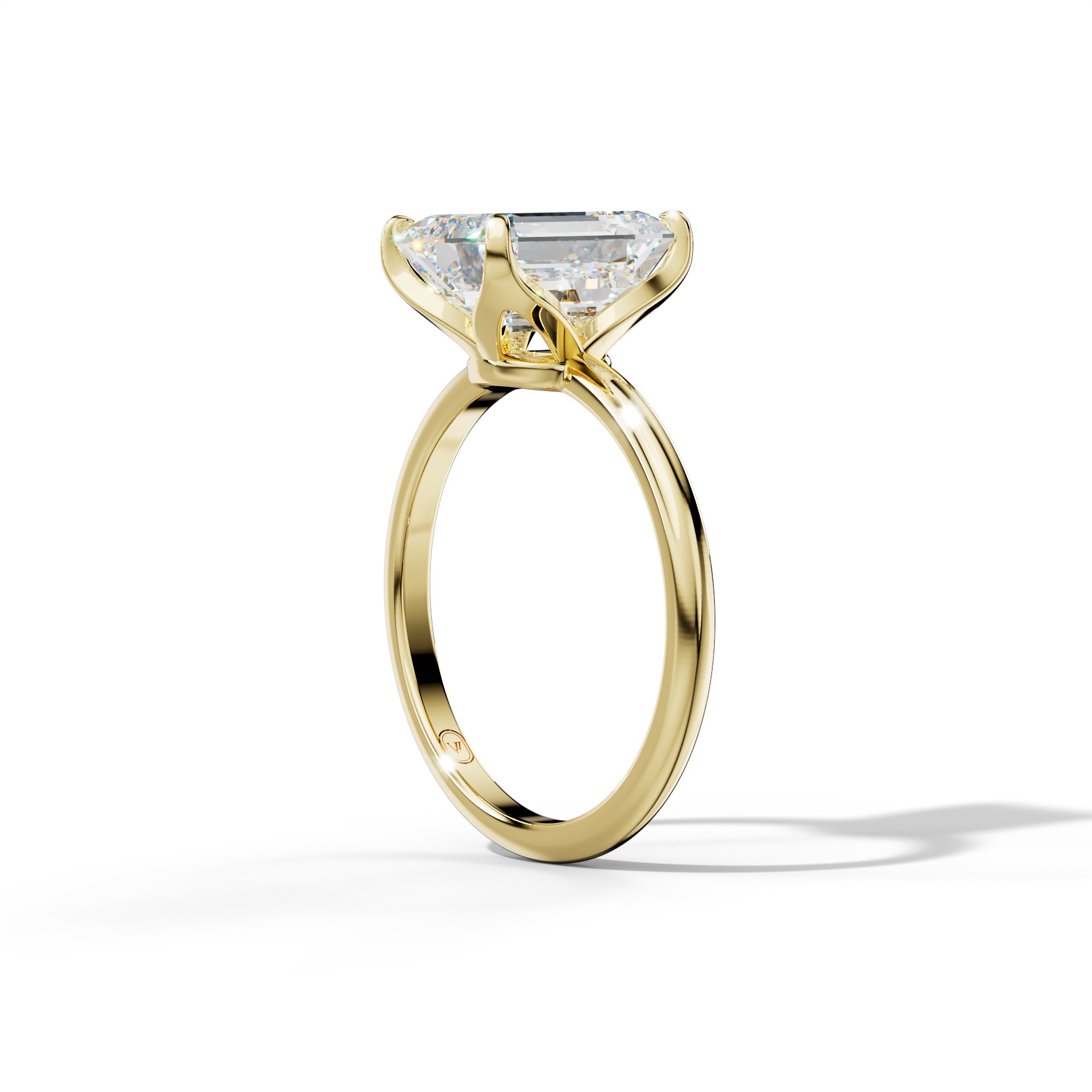 Ella Emerald Cut Diamond Engagement Ring