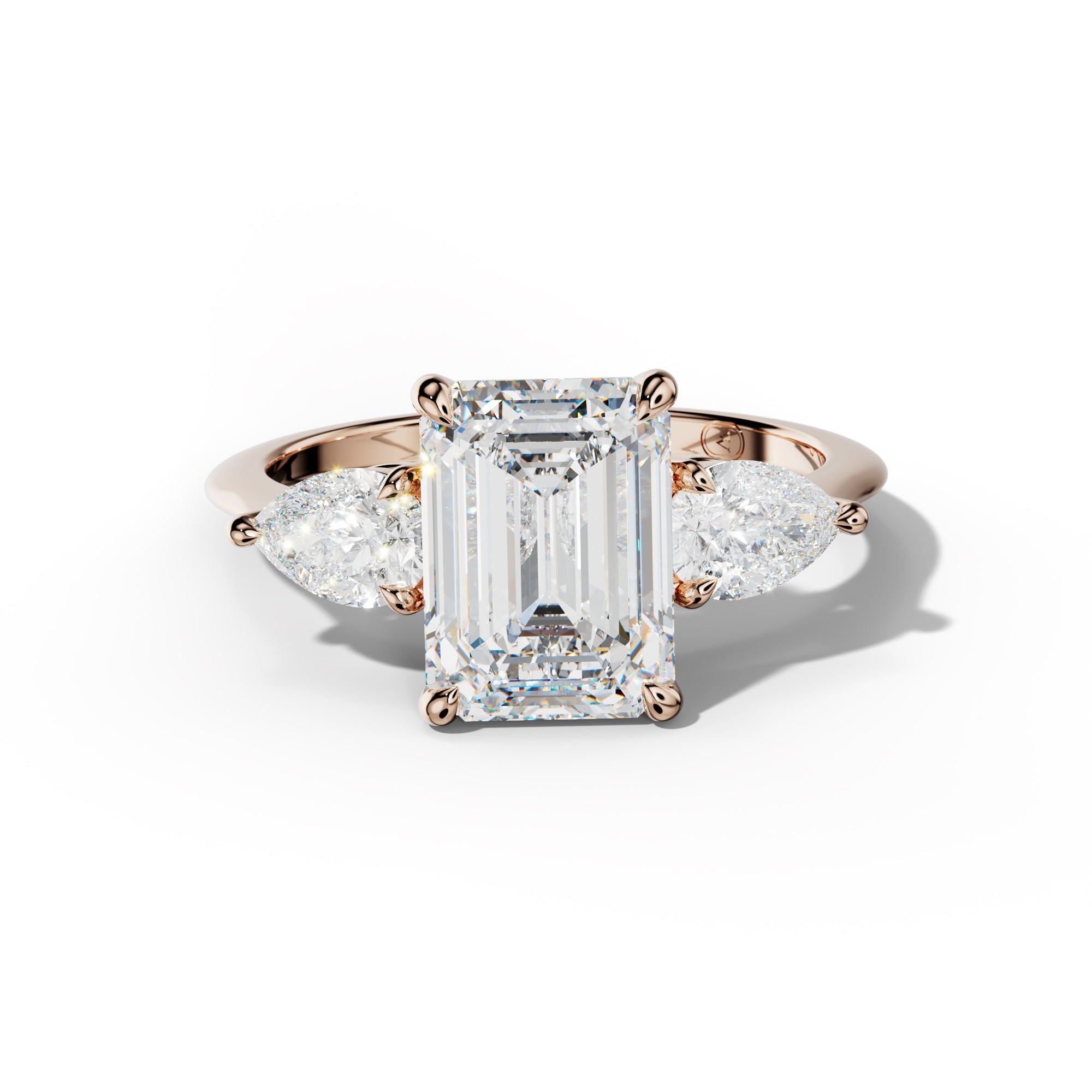 Hannah Emerald Cut Diamond Engagement Ring