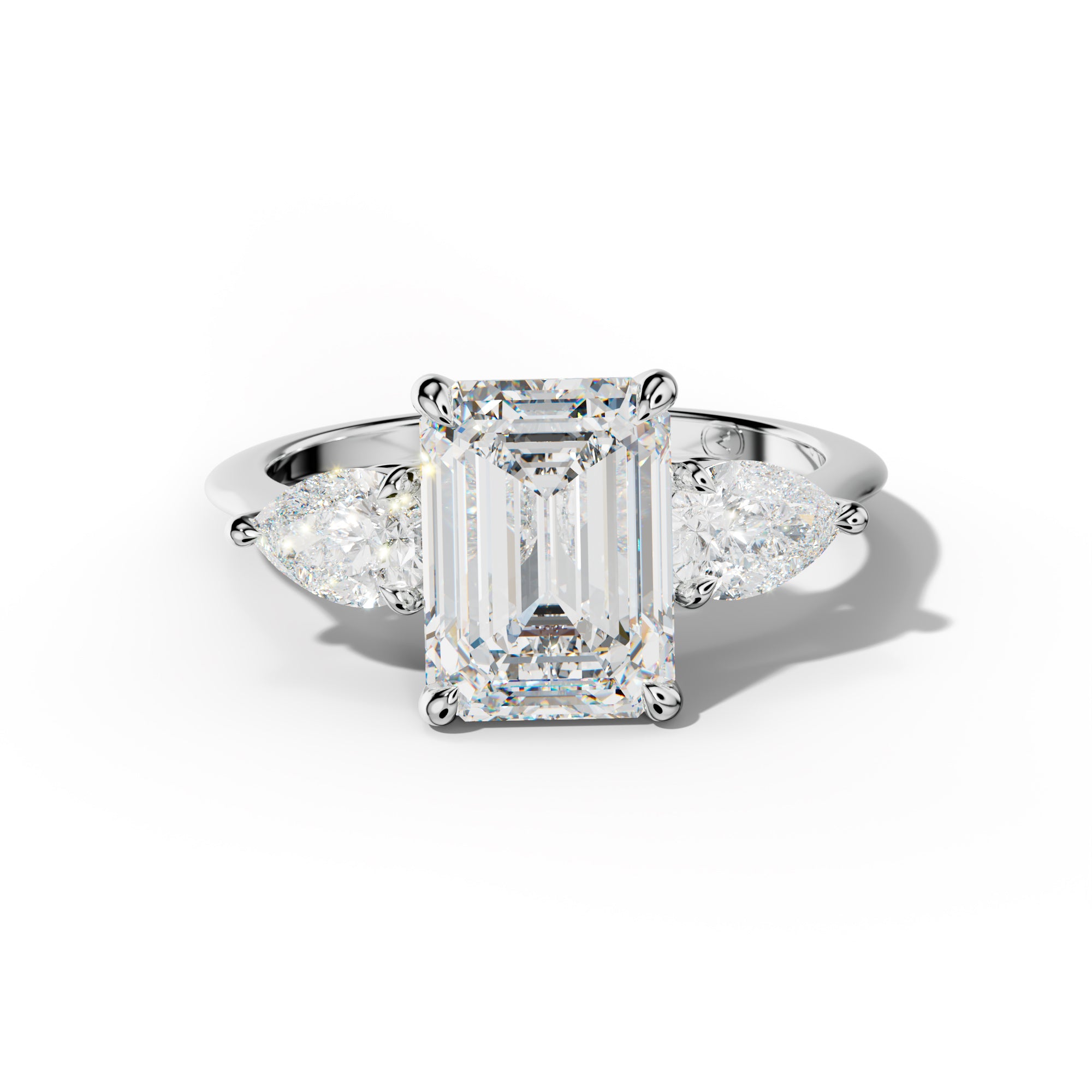 Hannah Emerald Cut Diamond Engagement Ring