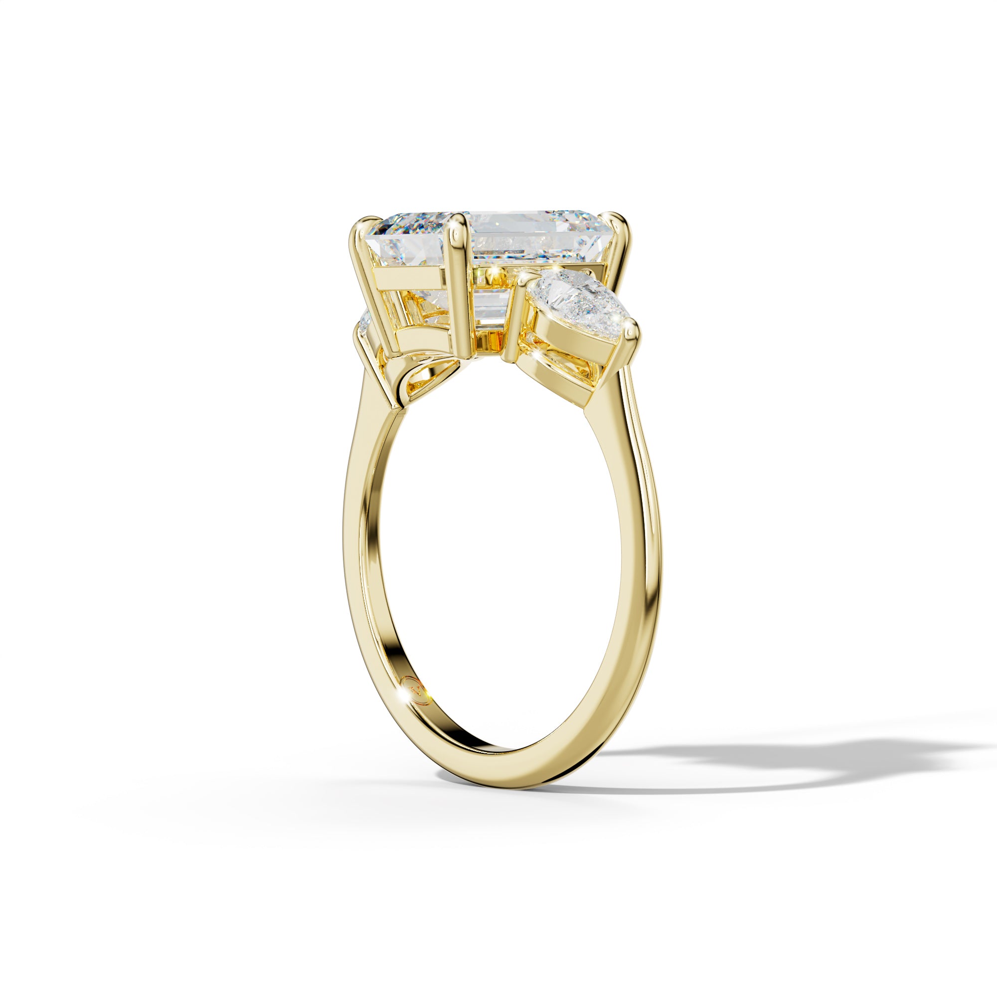 Hannah Emerald Cut Diamond Engagement Ring