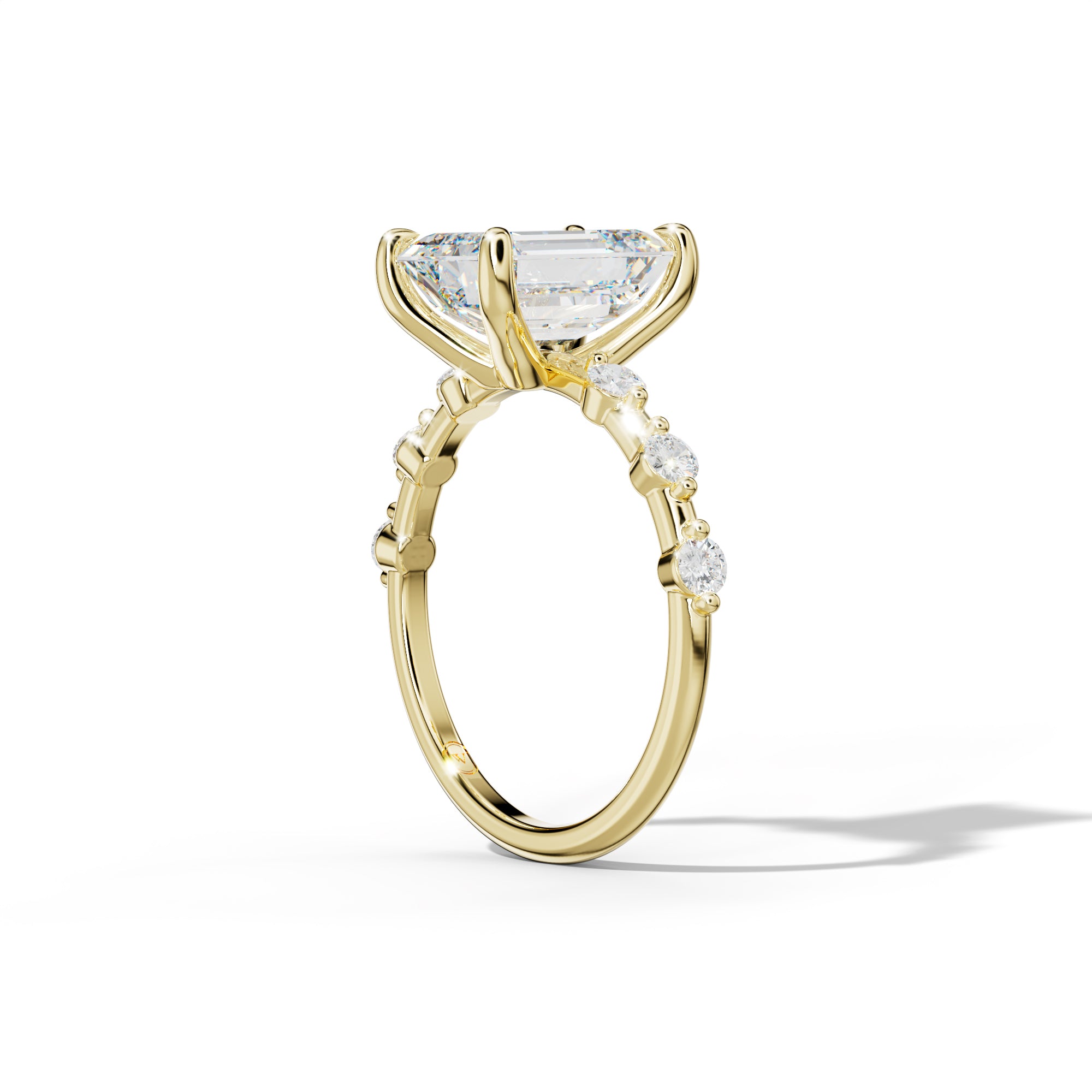 Scarlett Emerald Cut Diamond Engagement Ring