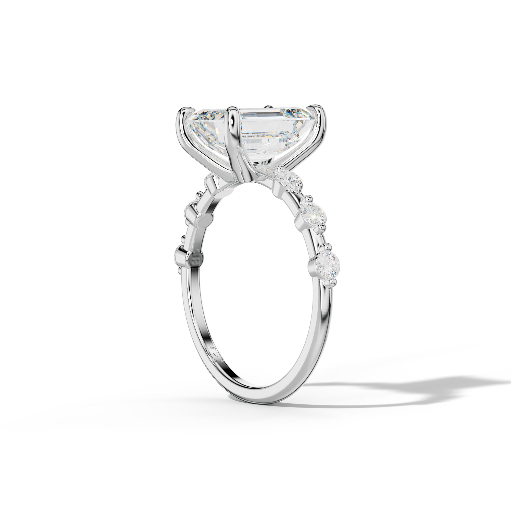 Scarlett Emerald Cut Diamond Engagement Ring