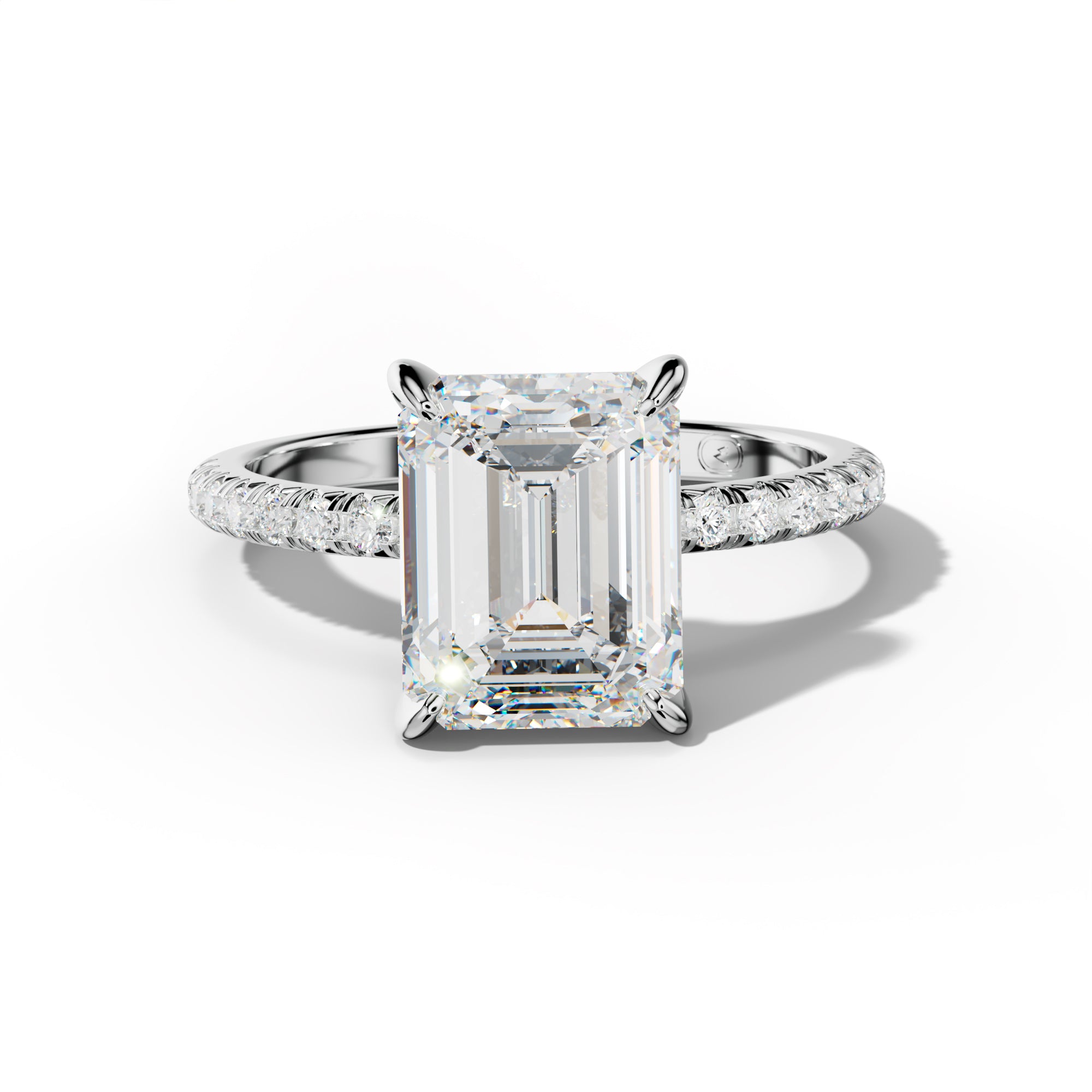 Audrey Emerald Cut Diamond Engagement Ring