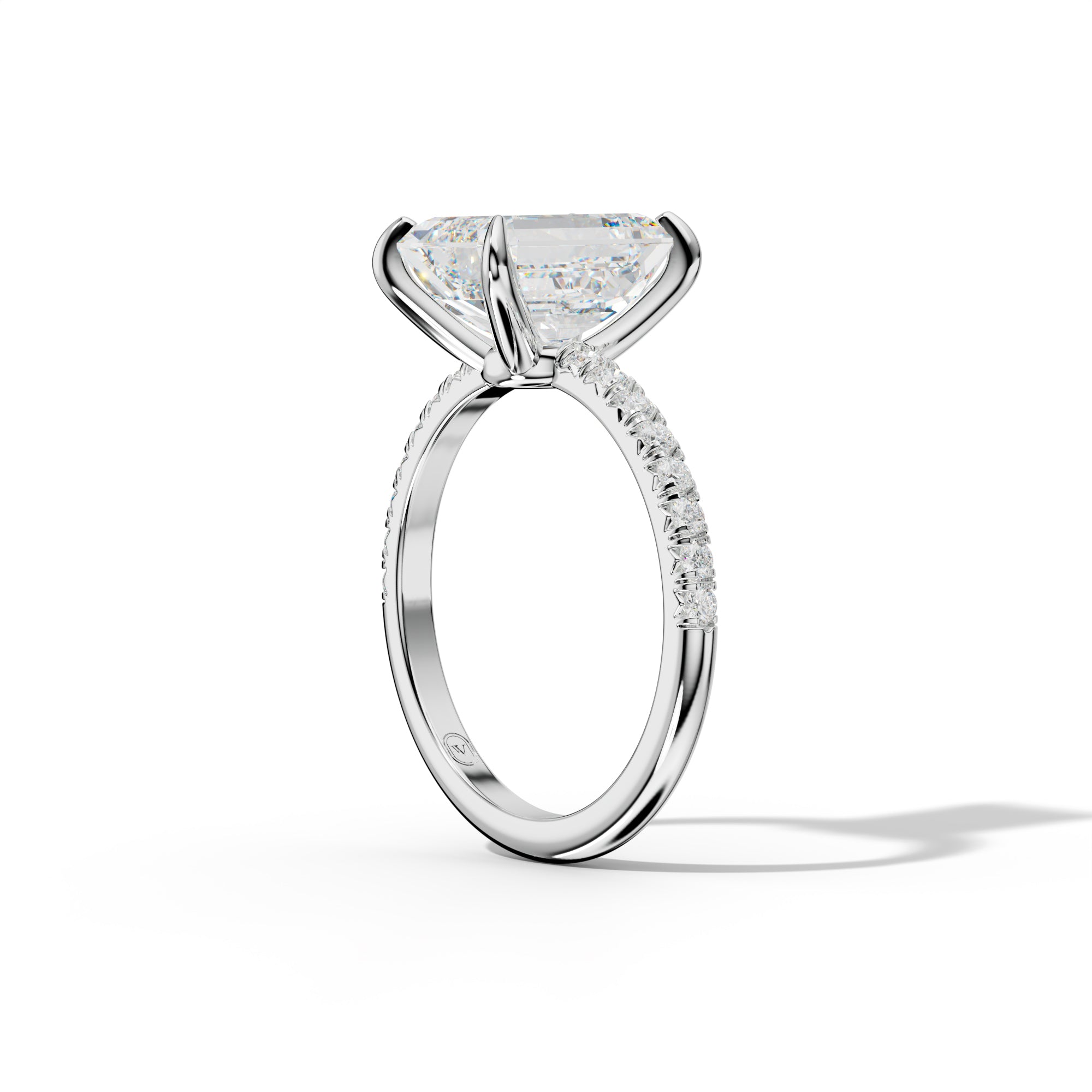 Audrey Emerald Cut Diamond Engagement Ring