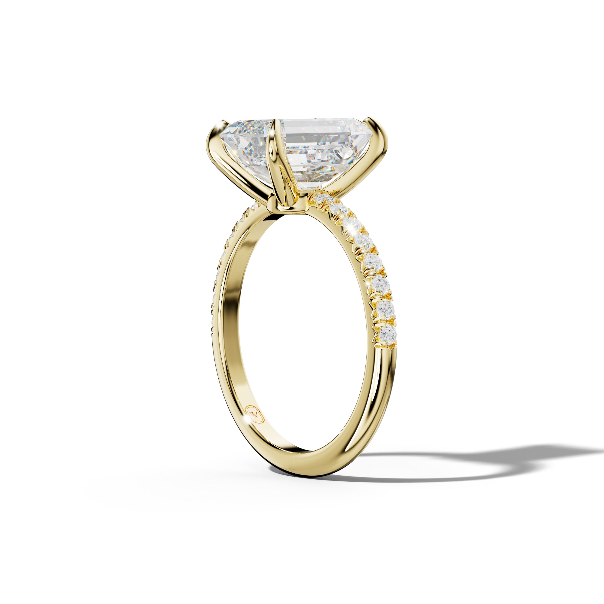 Audrey Emerald Cut Diamond Engagement Ring