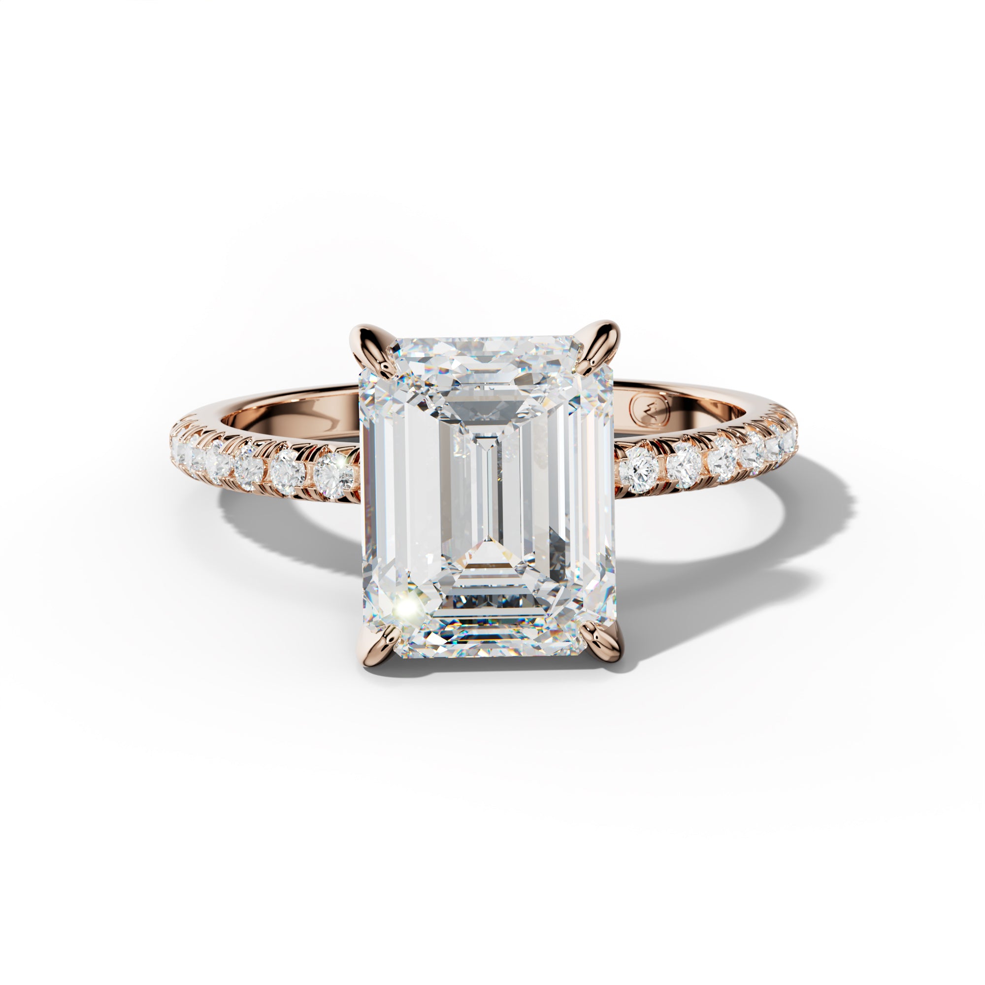 Audrey Emerald Cut Diamond Engagement Ring