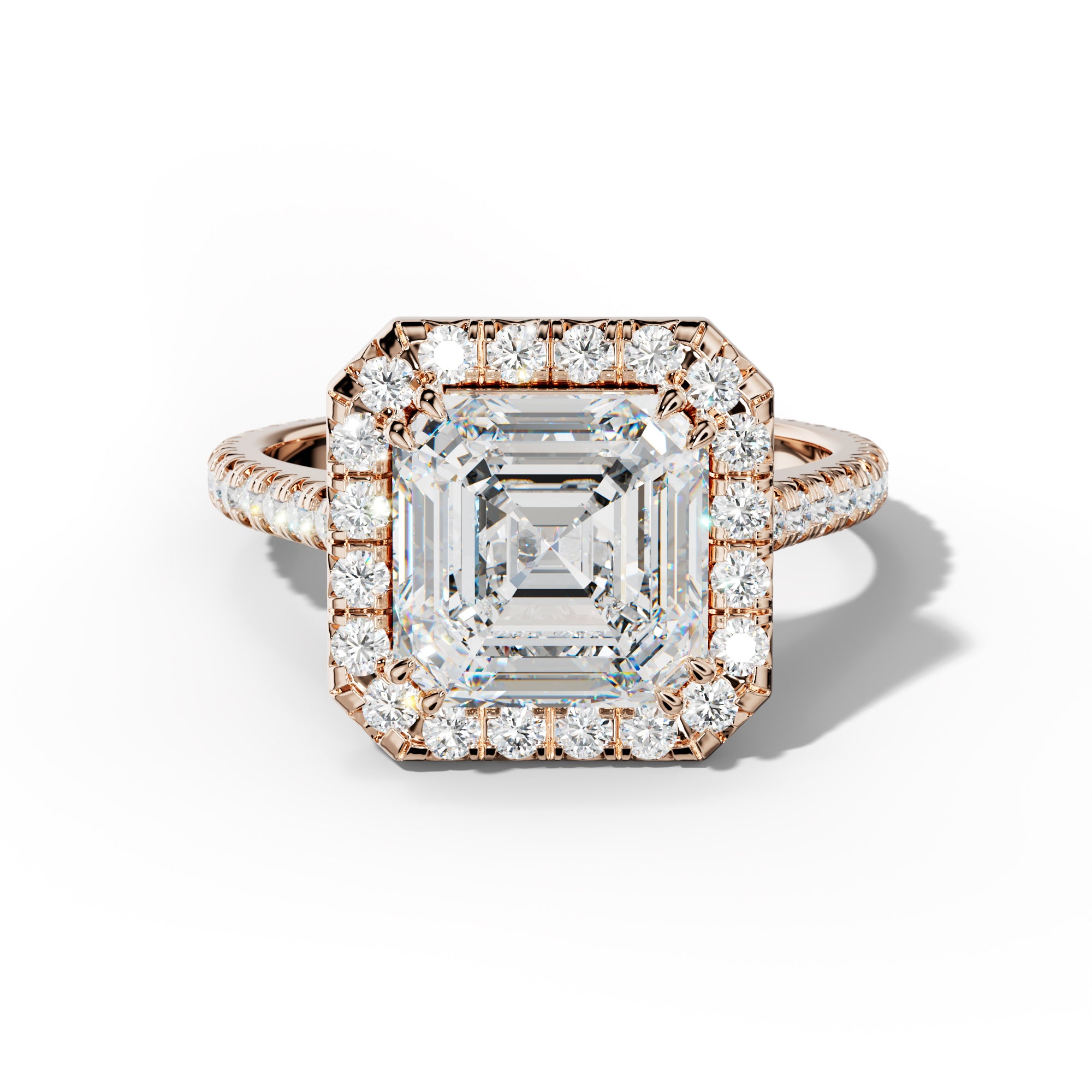 Madison Asscher Cut Diamond Engagement Ring
