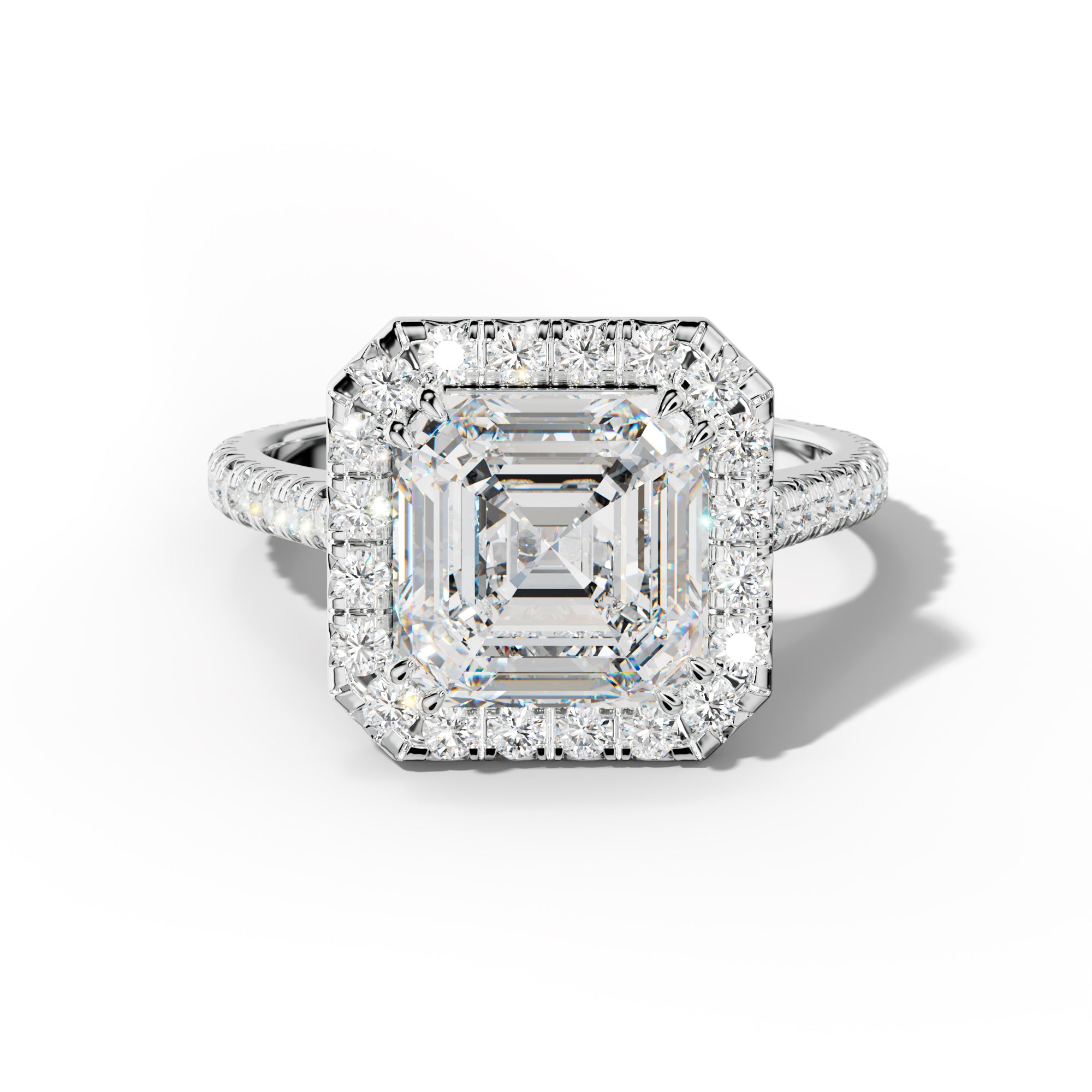 Madison Asscher Cut Diamond Engagement Ring