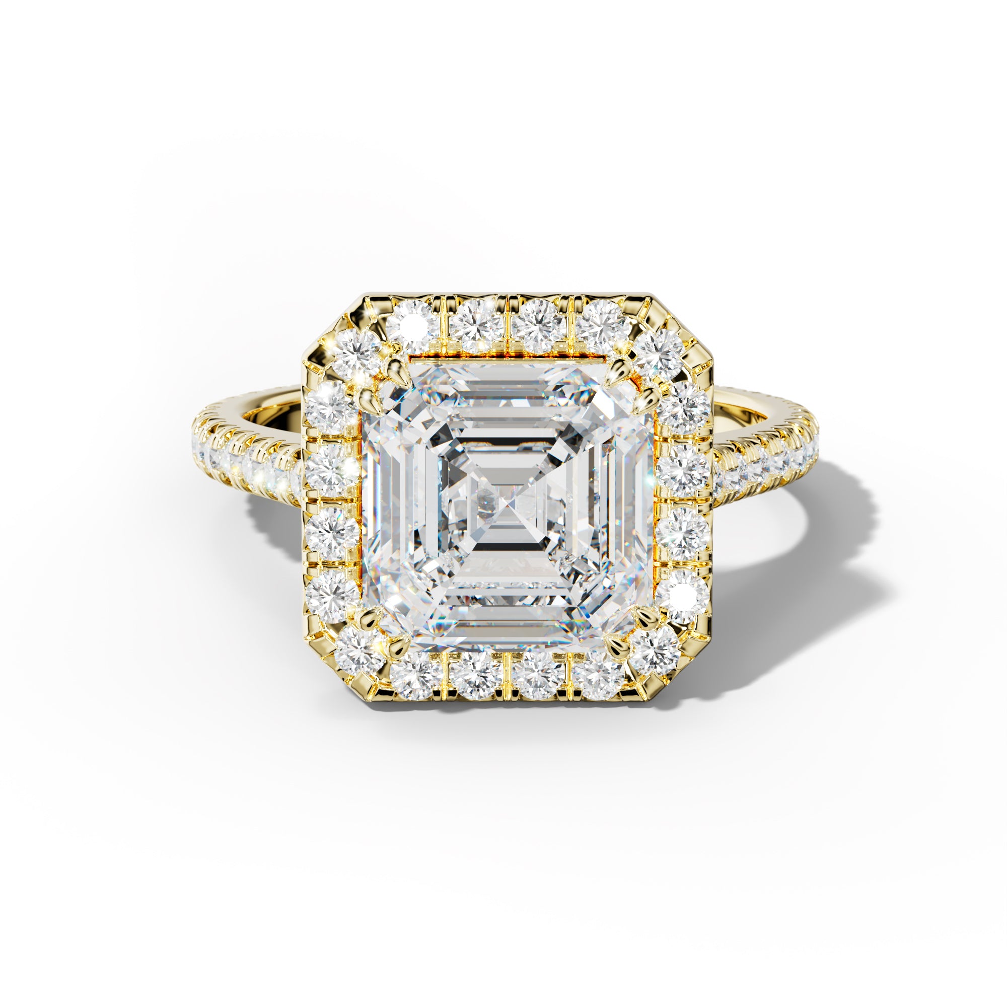 Madison Asscher Cut Diamond Engagement Ring