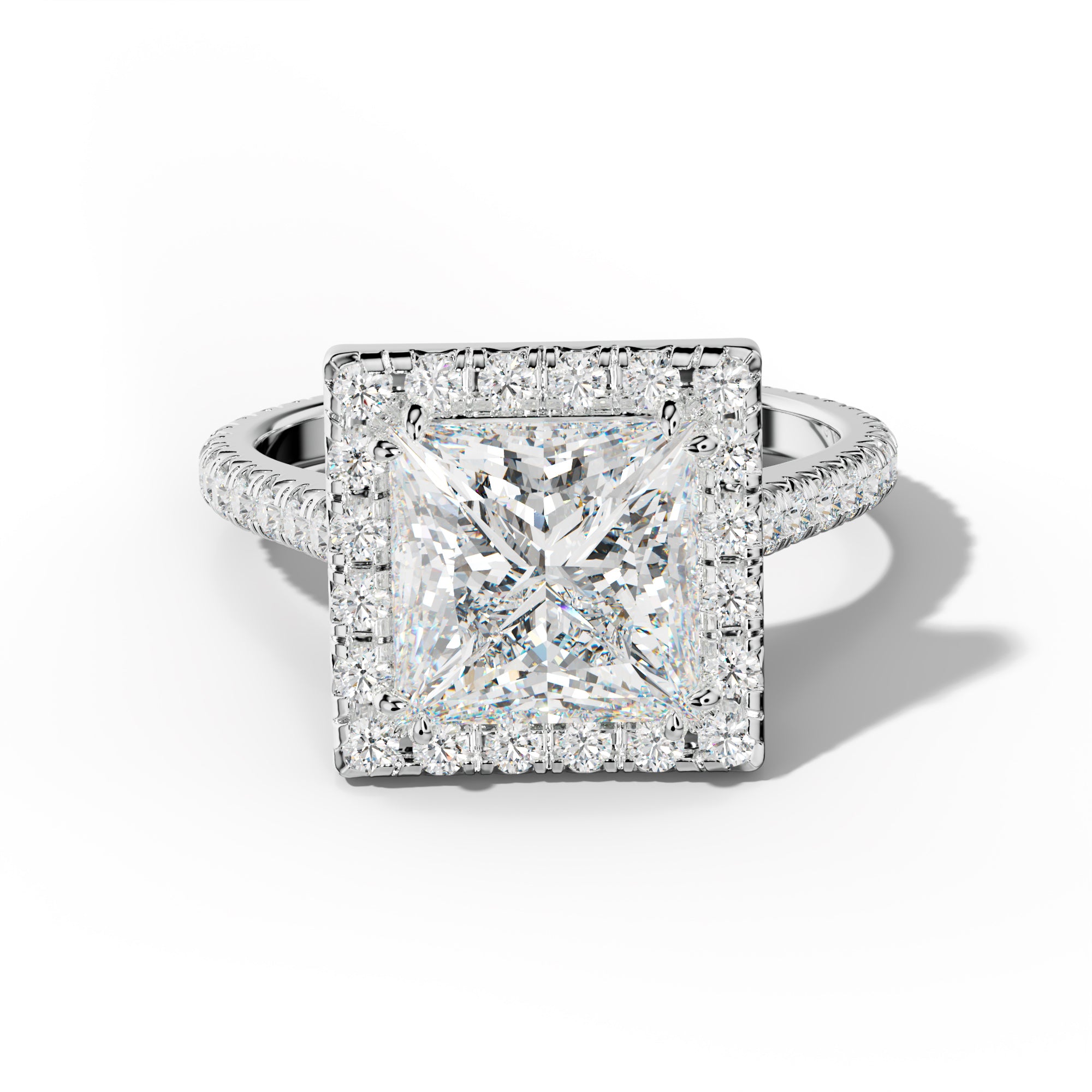Madison Princess Cut Diamond Engagement Ring