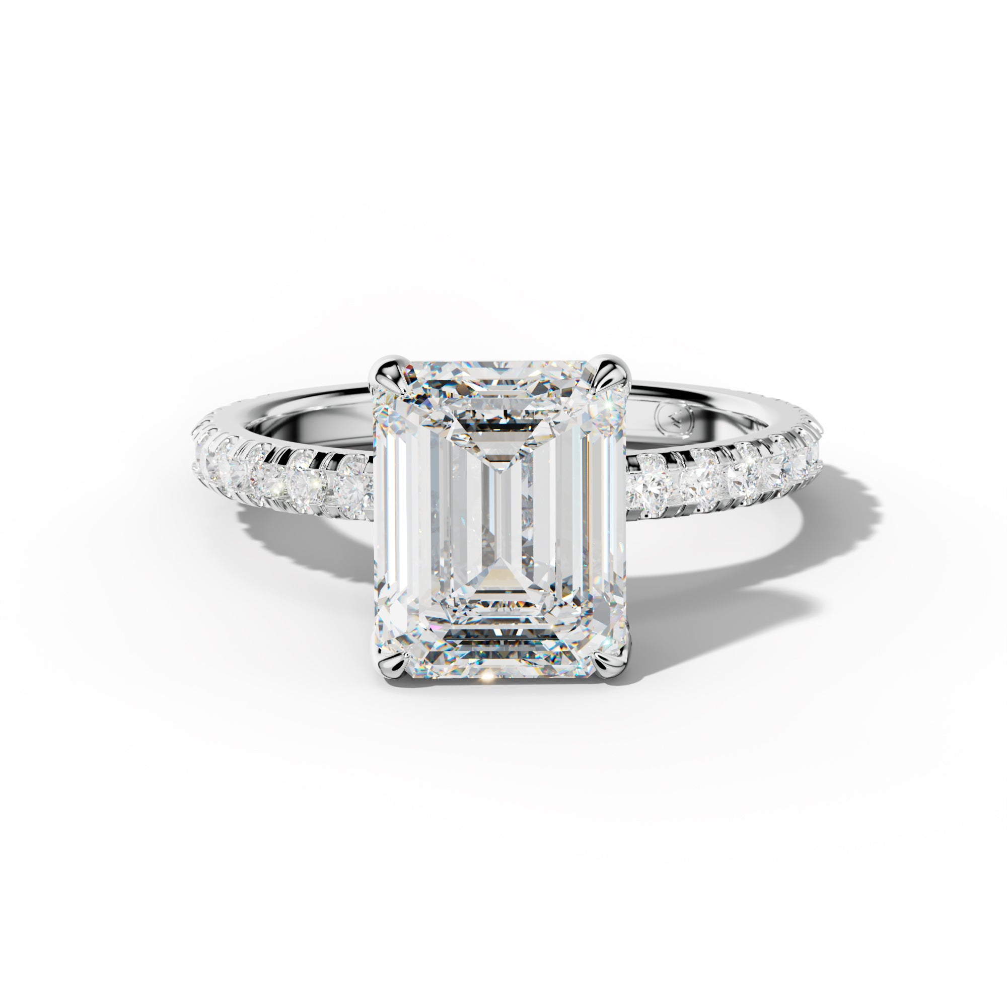 Lucy Emerald Cut Engagement Ring