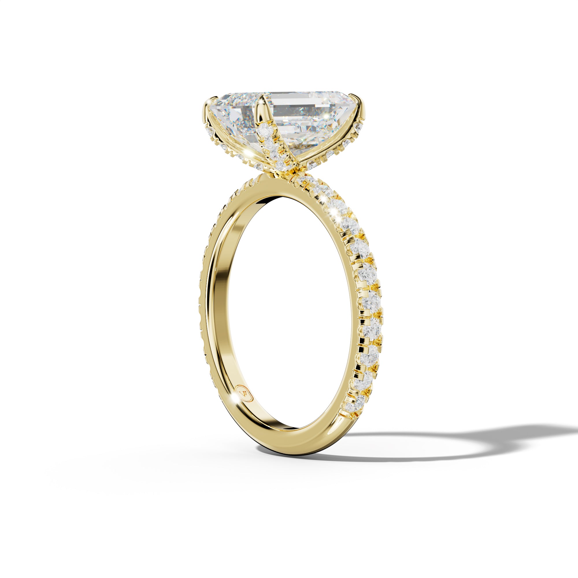 Lucy Emerald Cut Engagement Ring