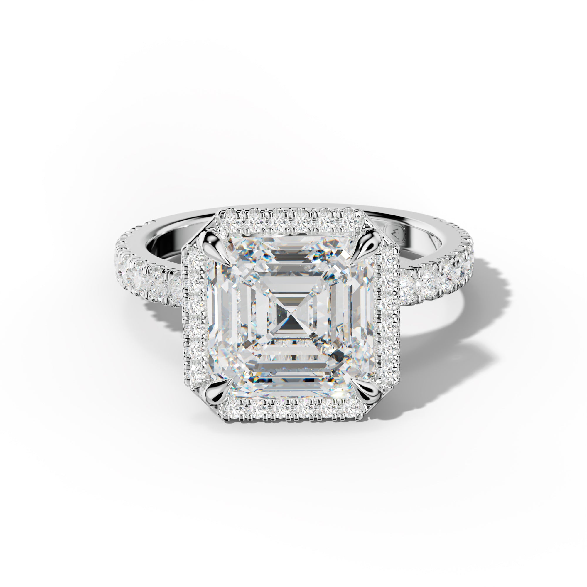 Violet Asscher Cut  Engagement Ring