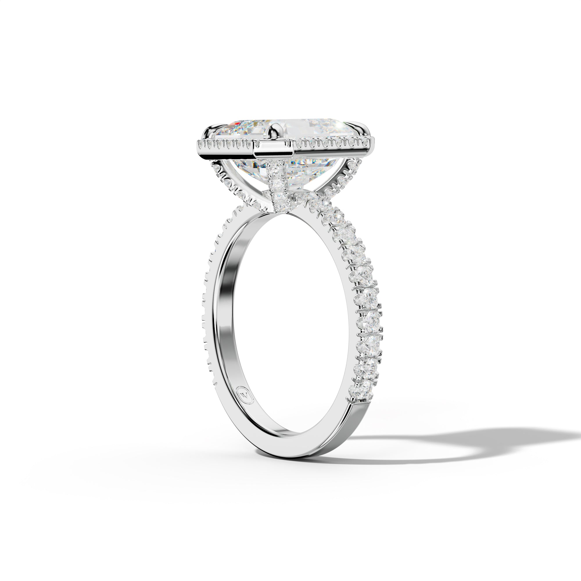 Violet Asscher Cut  Engagement Ring