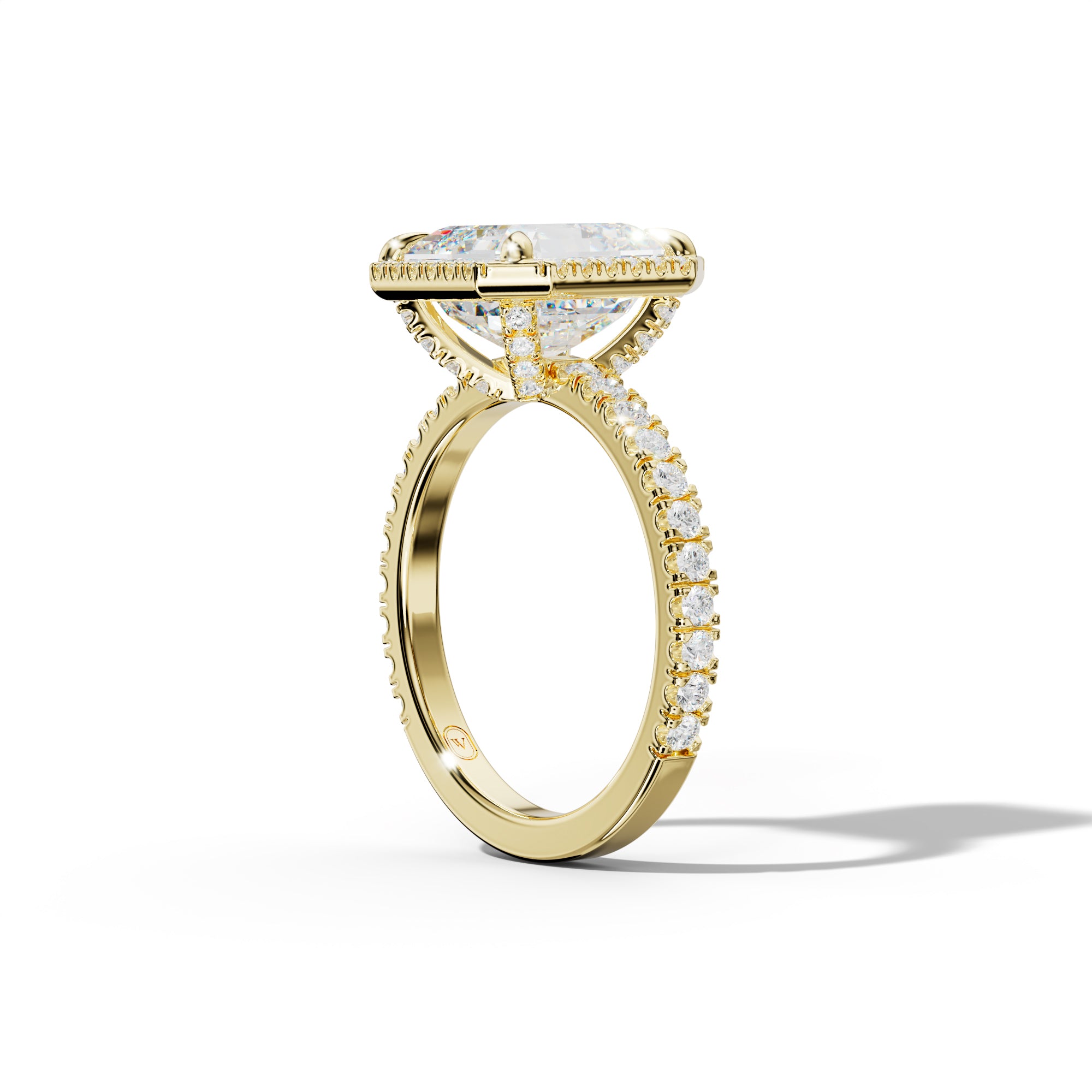 Violet Asscher Cut  Engagement Ring