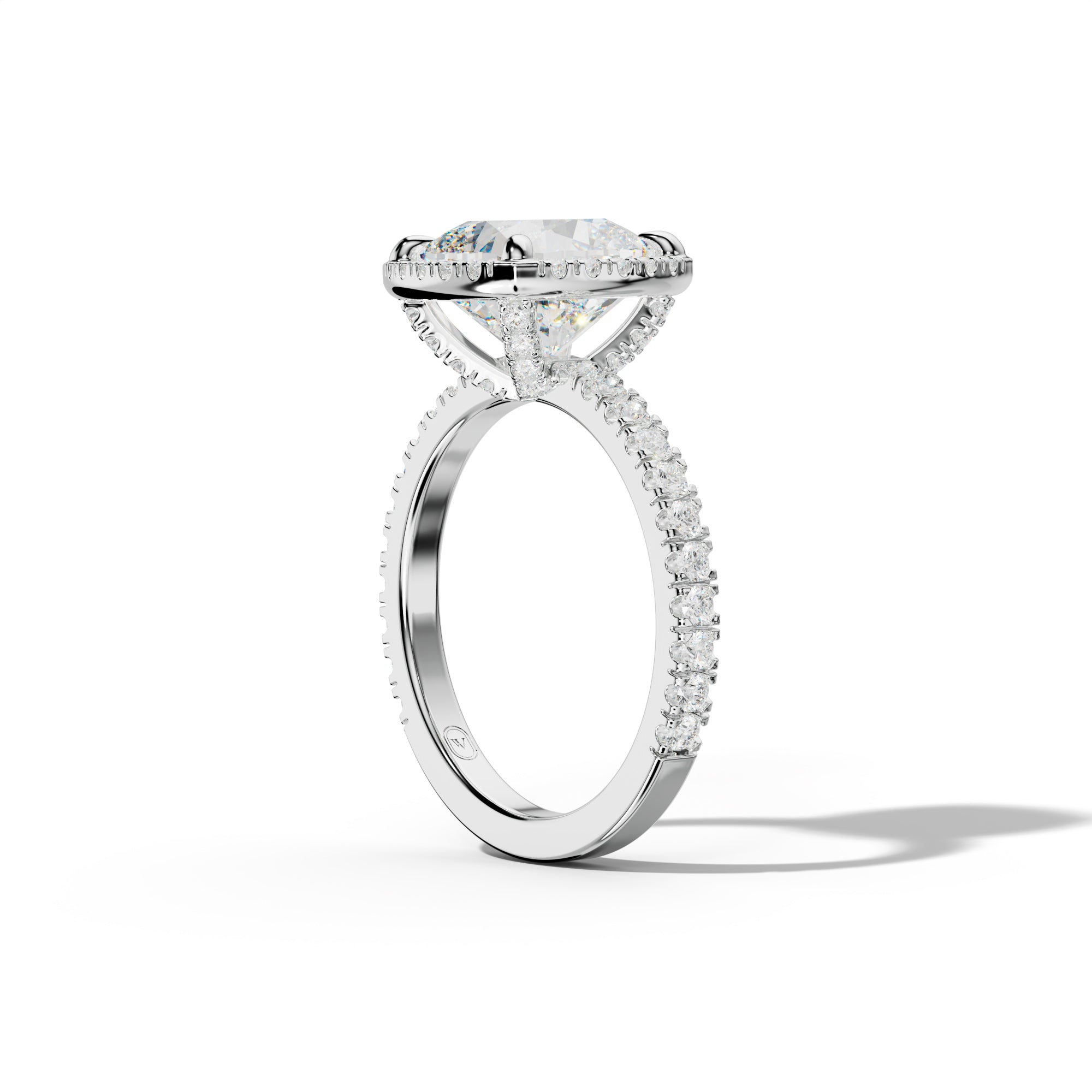 Violet Cushion Cut  Engagement Ring