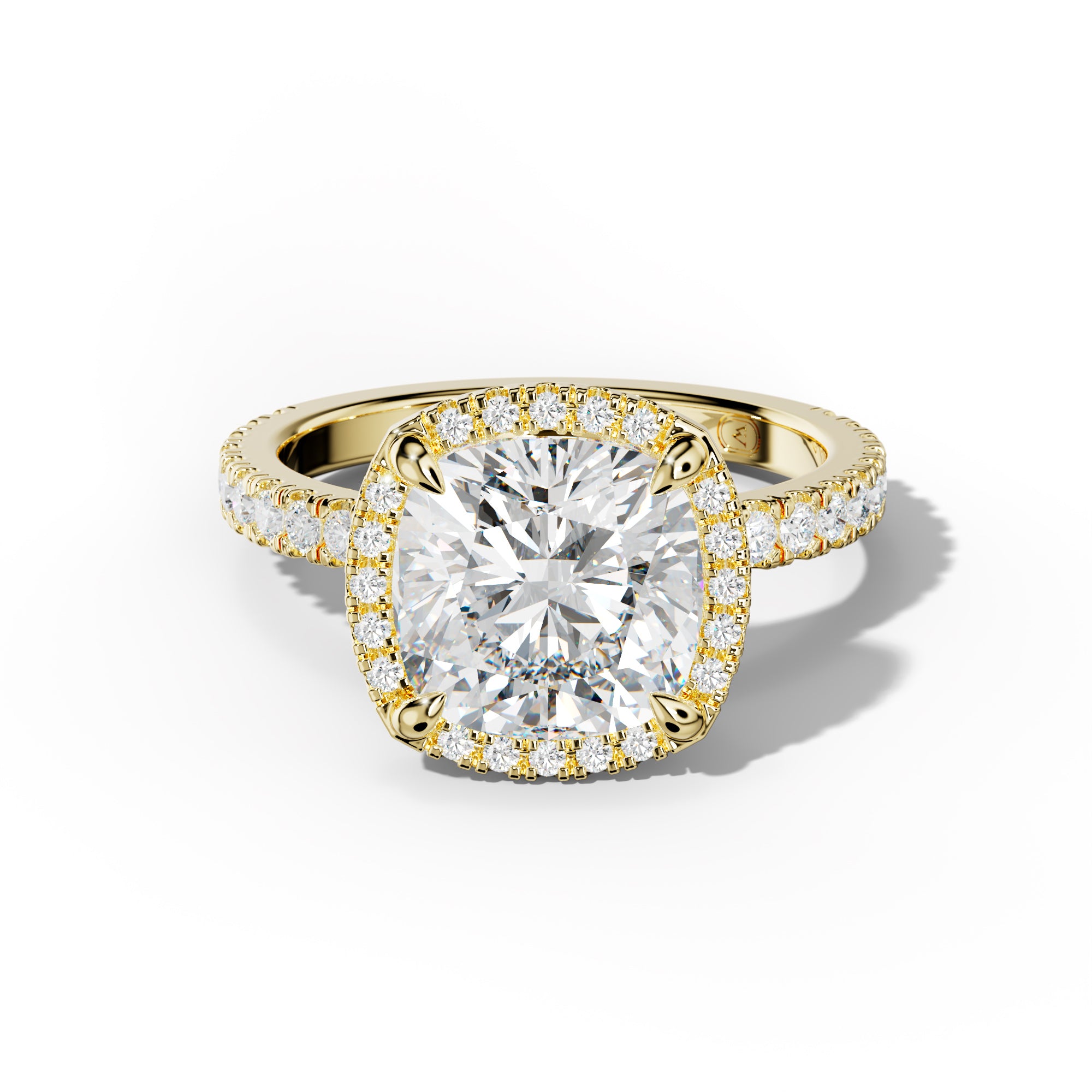 Violet Cushion Cut  Engagement Ring