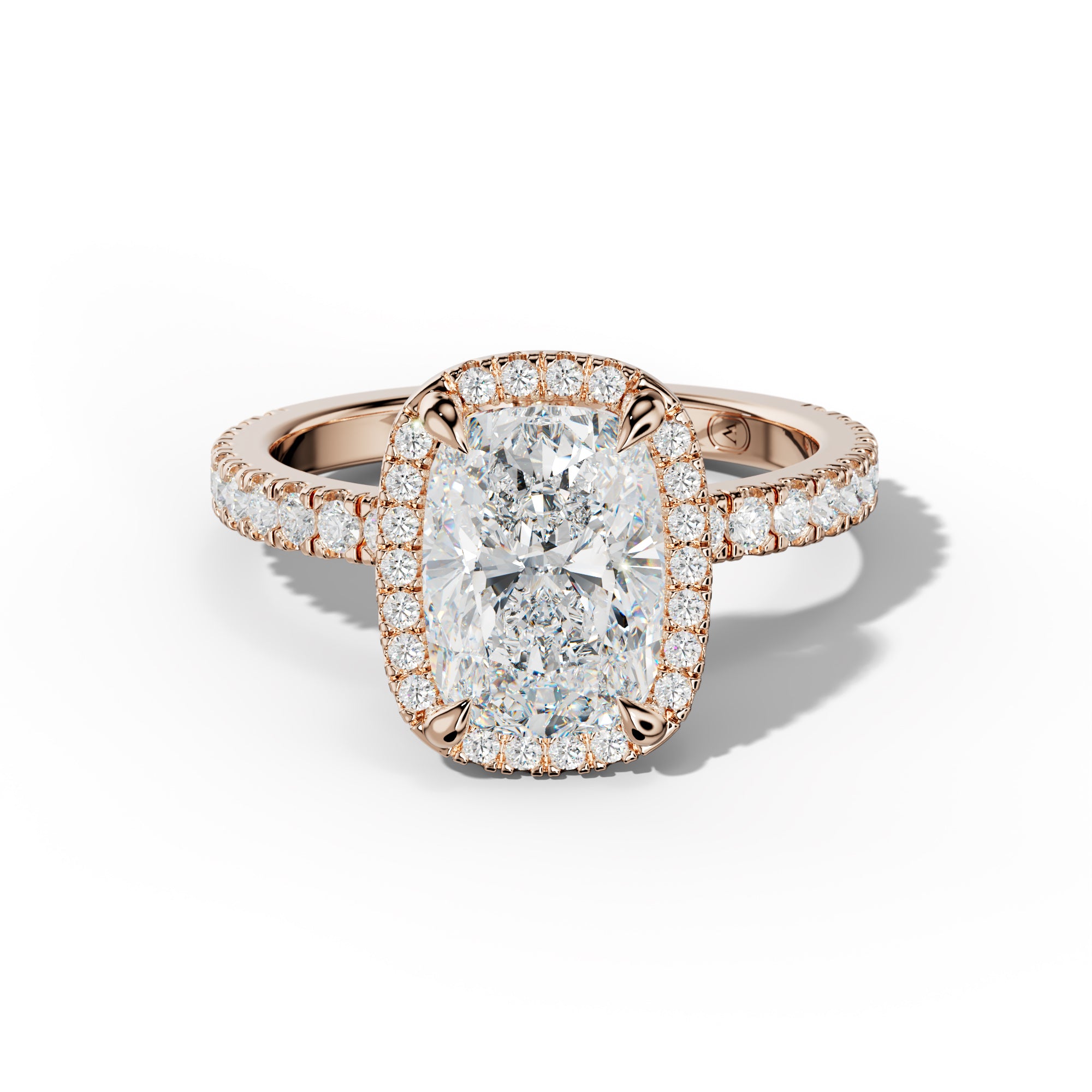 Violet Elongated Cushion Cut Engagement Ring
