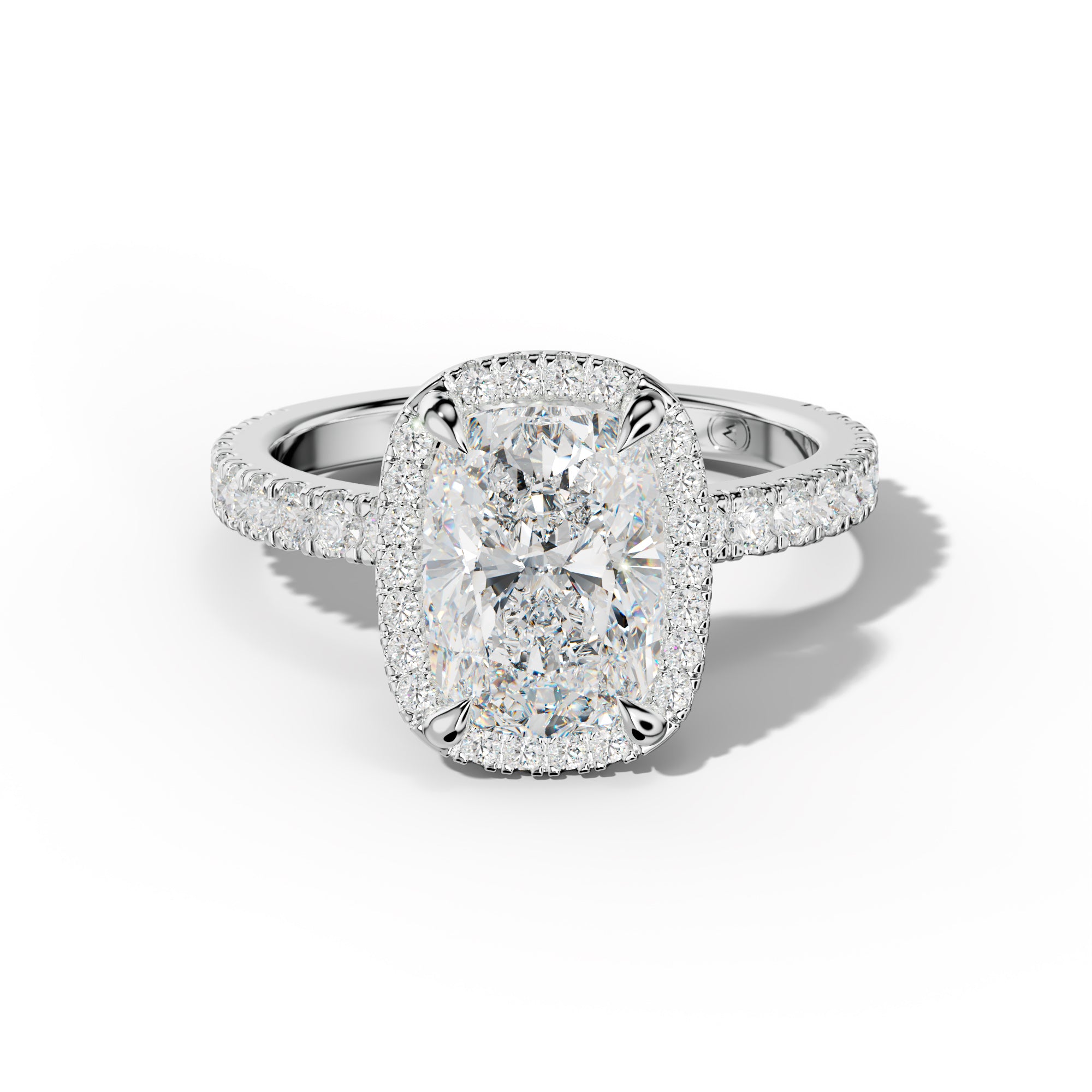 Violet Elongated Cushion Cut Engagement Ring