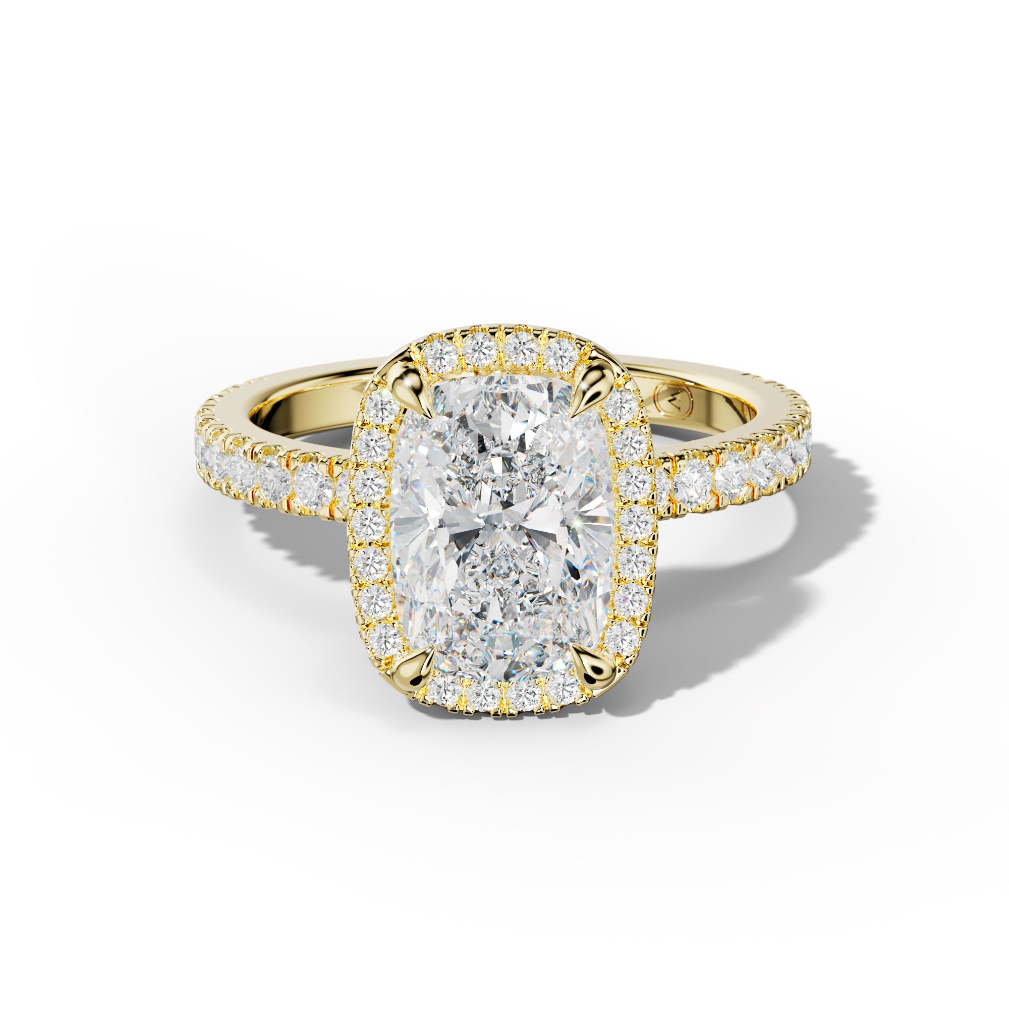 Violet Elongated Cushion Cut Engagement Ring