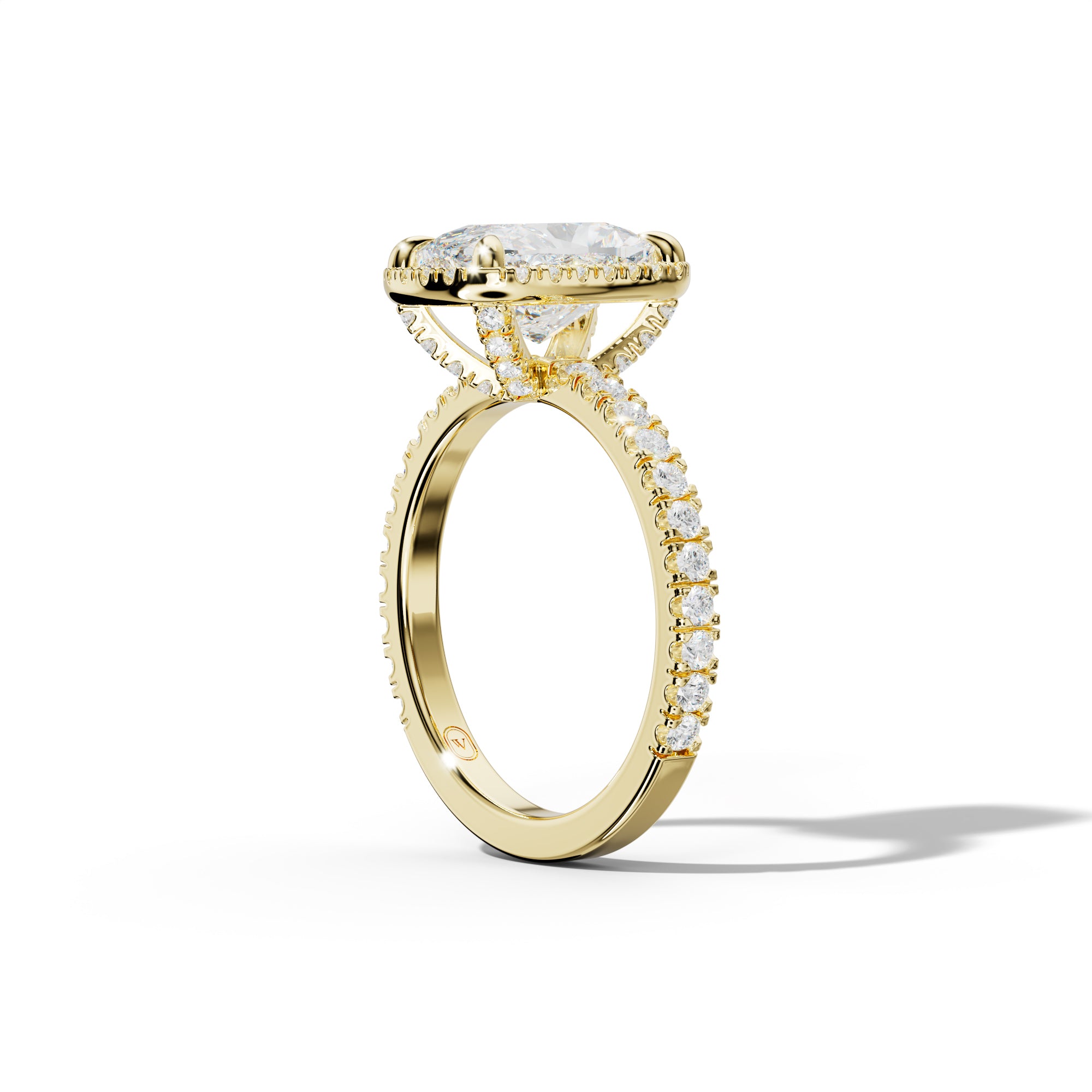 Violet Elongated Cushion Cut Engagement Ring