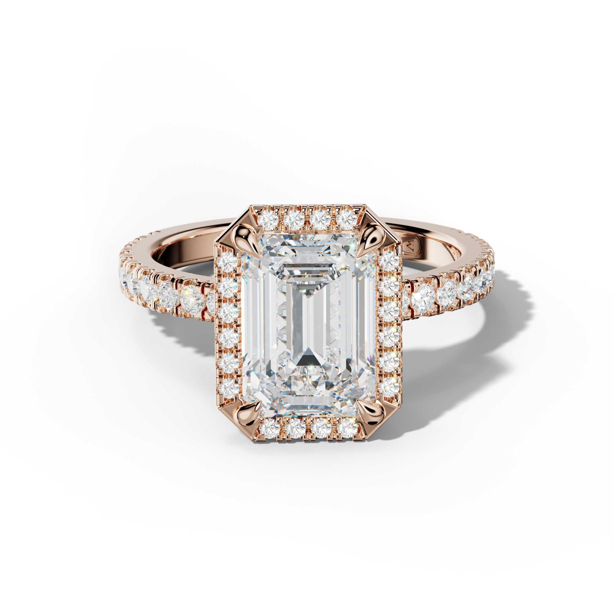 Violet Emerald Cut Engagement Ring