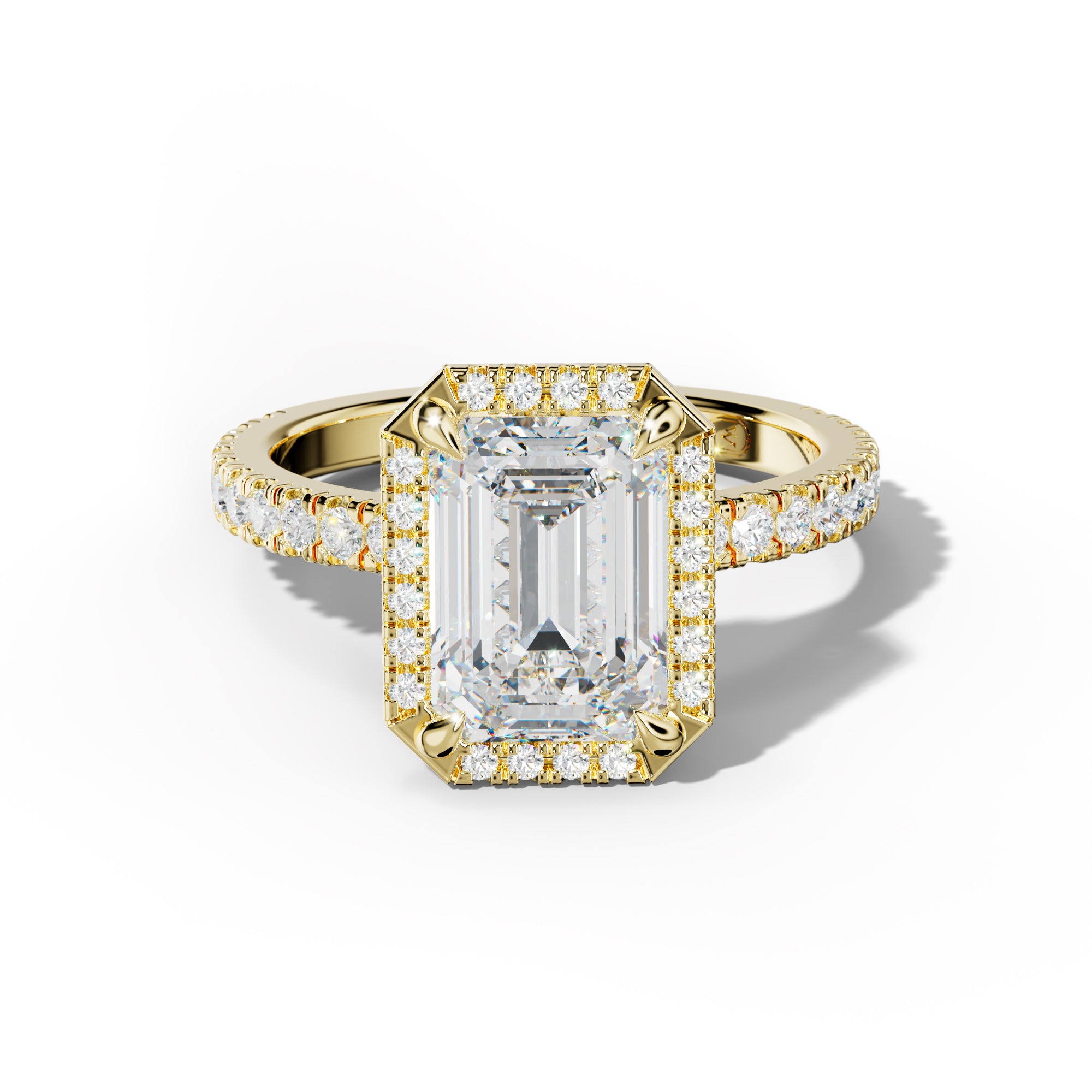 Violet Emerald Cut Engagement Ring