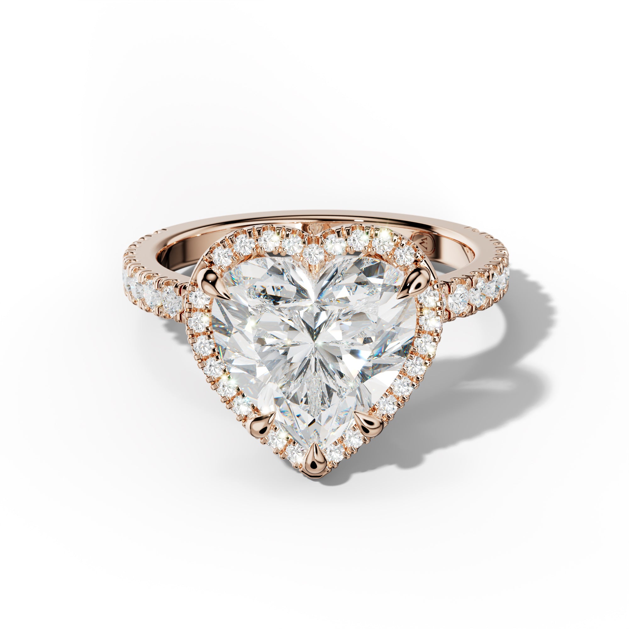 Violet Heart Cut Engagement Ring