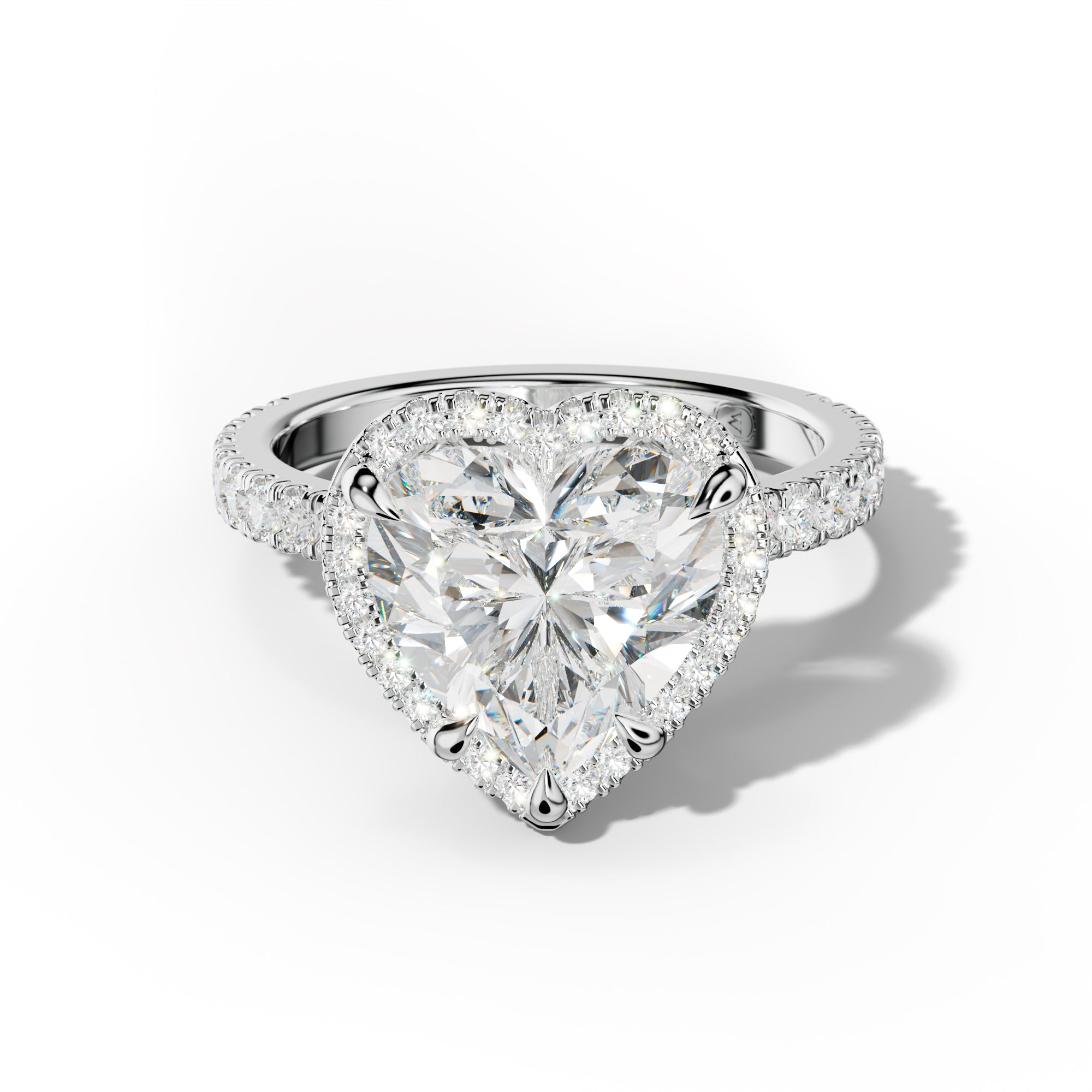 Violet Heart Cut Engagement Ring