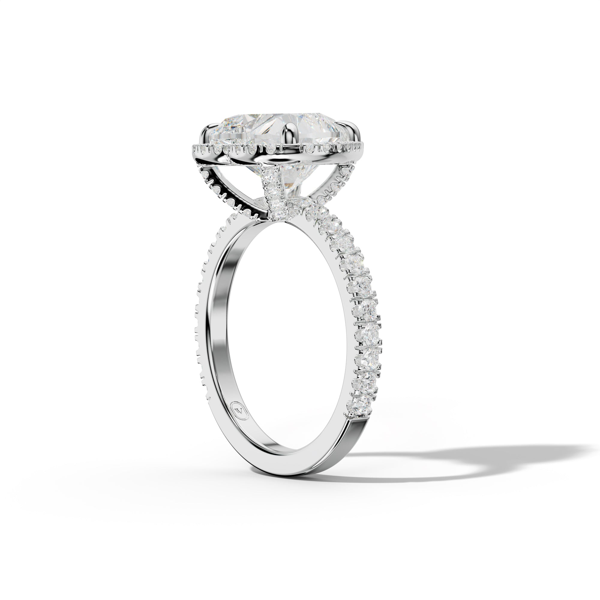 Violet Heart Cut Engagement Ring