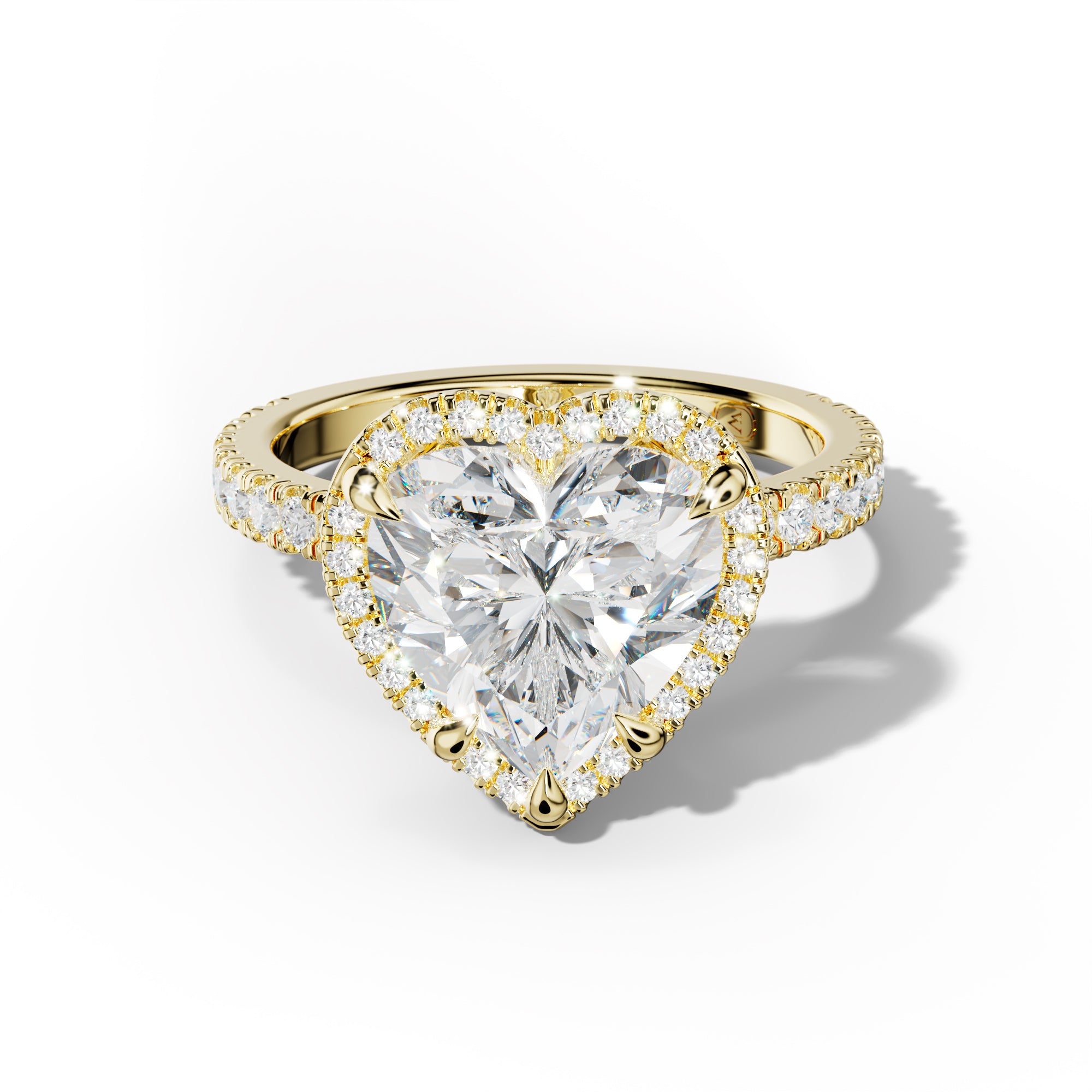 Violet Heart Cut Engagement Ring