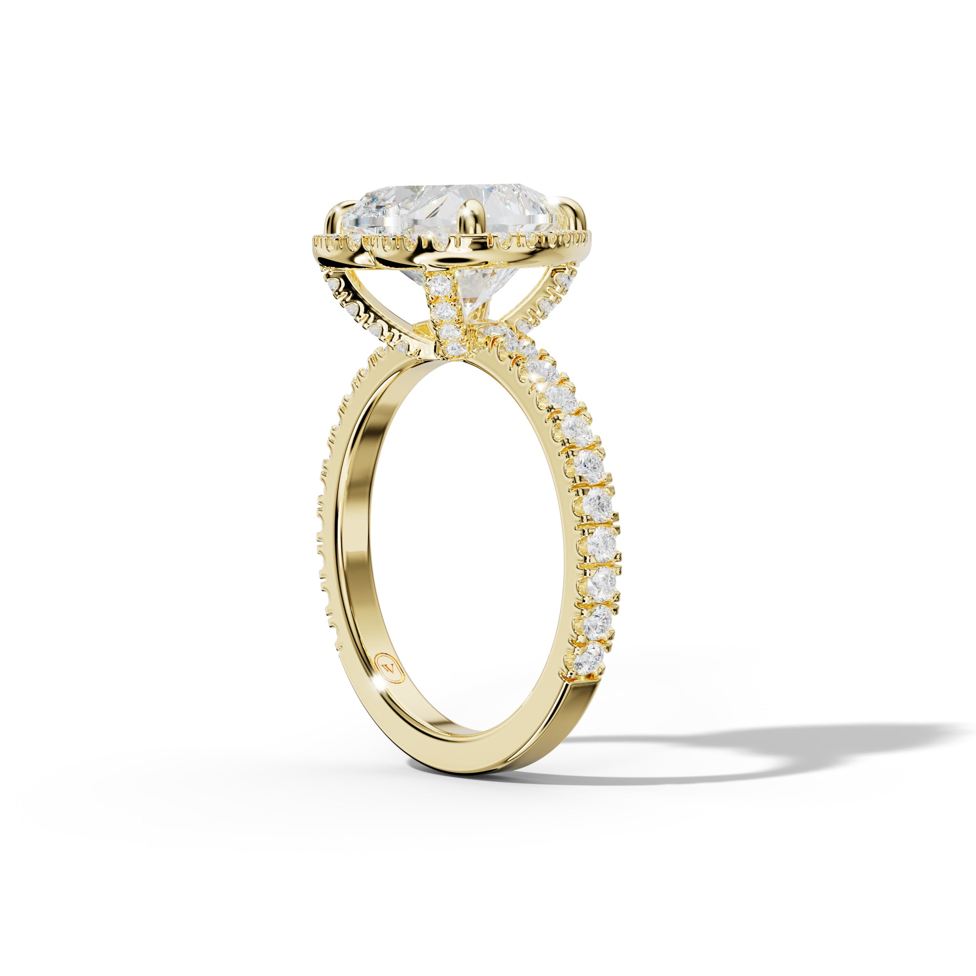 Violet Heart Cut Engagement Ring