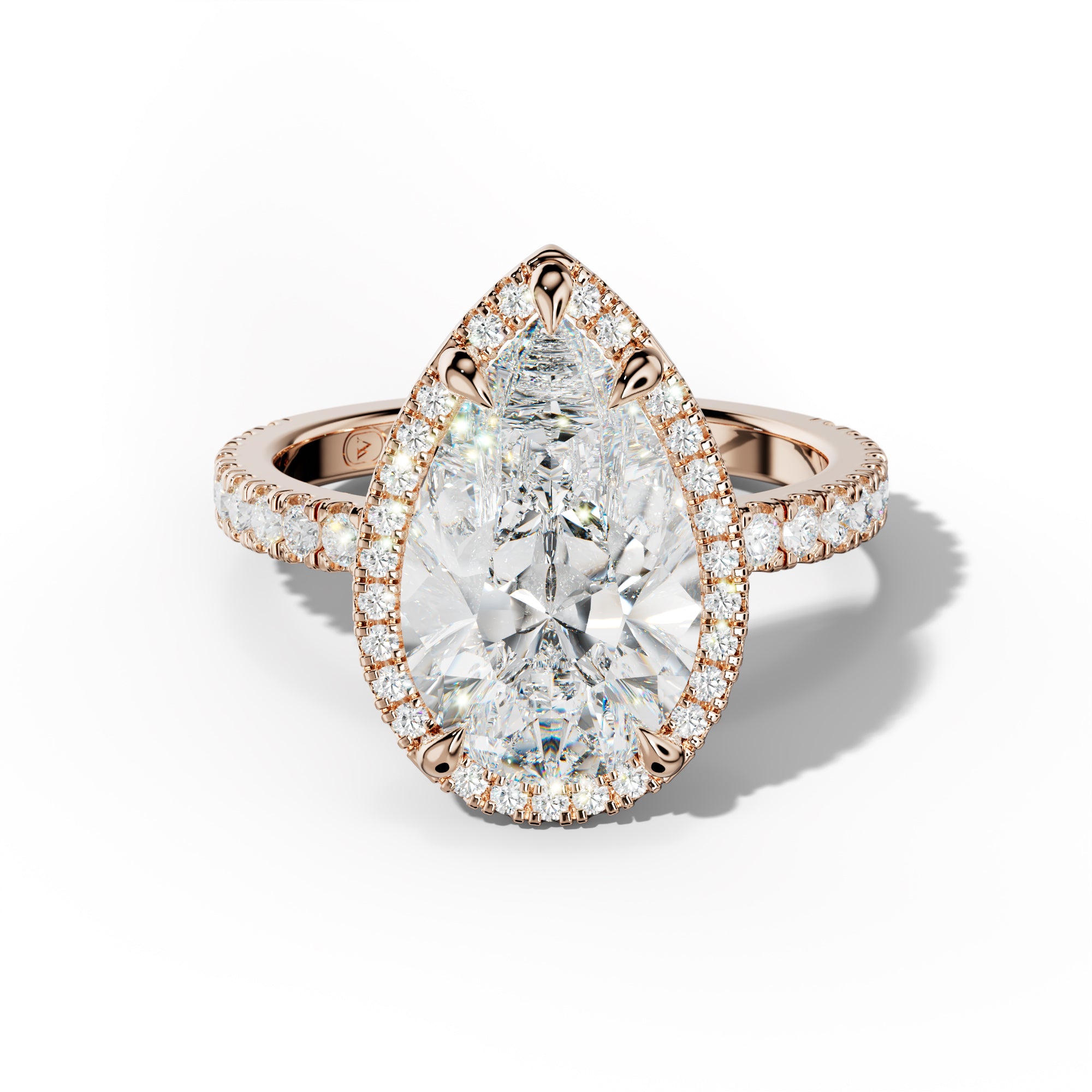 Violet Pear Shape Engagement Ring