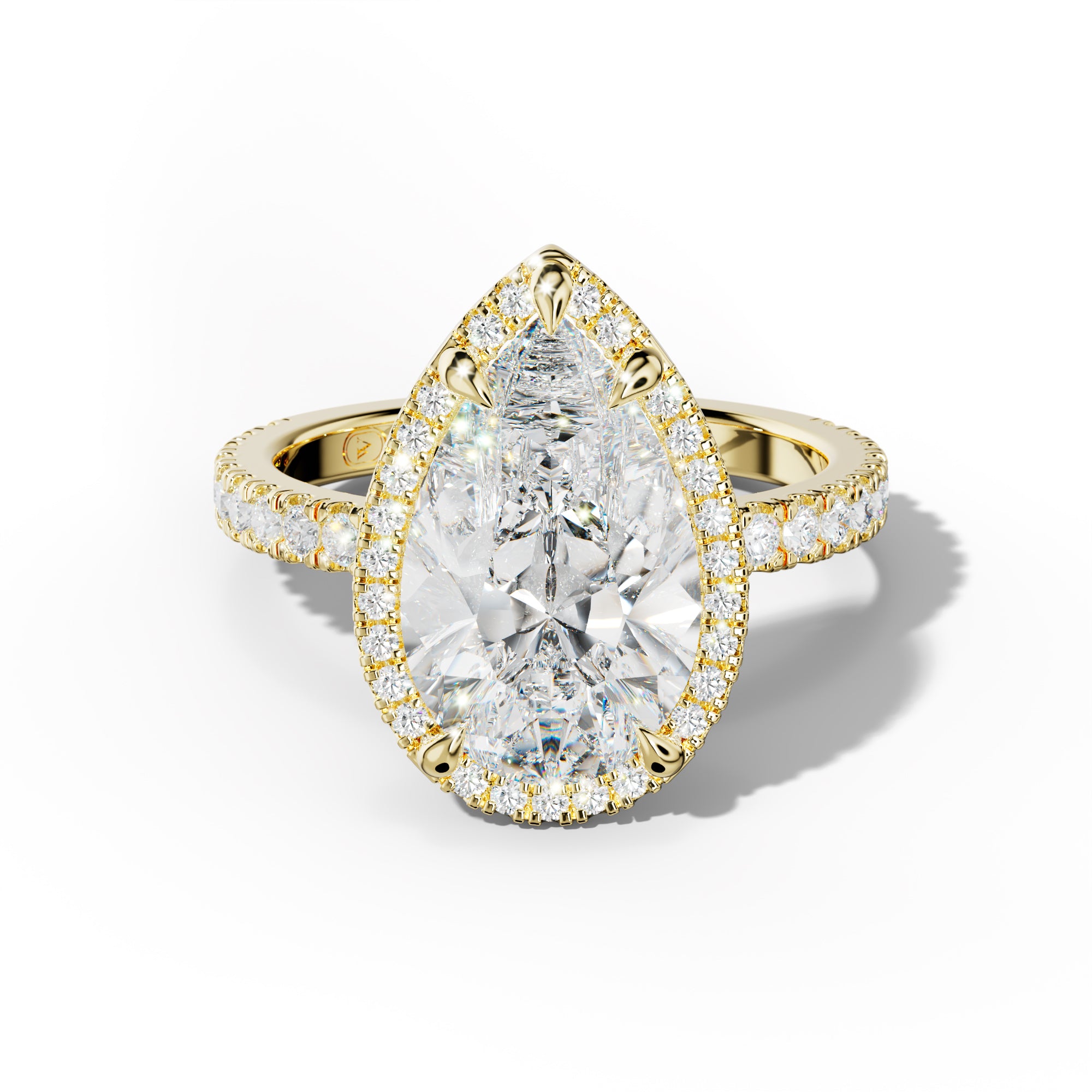 Violet Pear Shape Engagement Ring