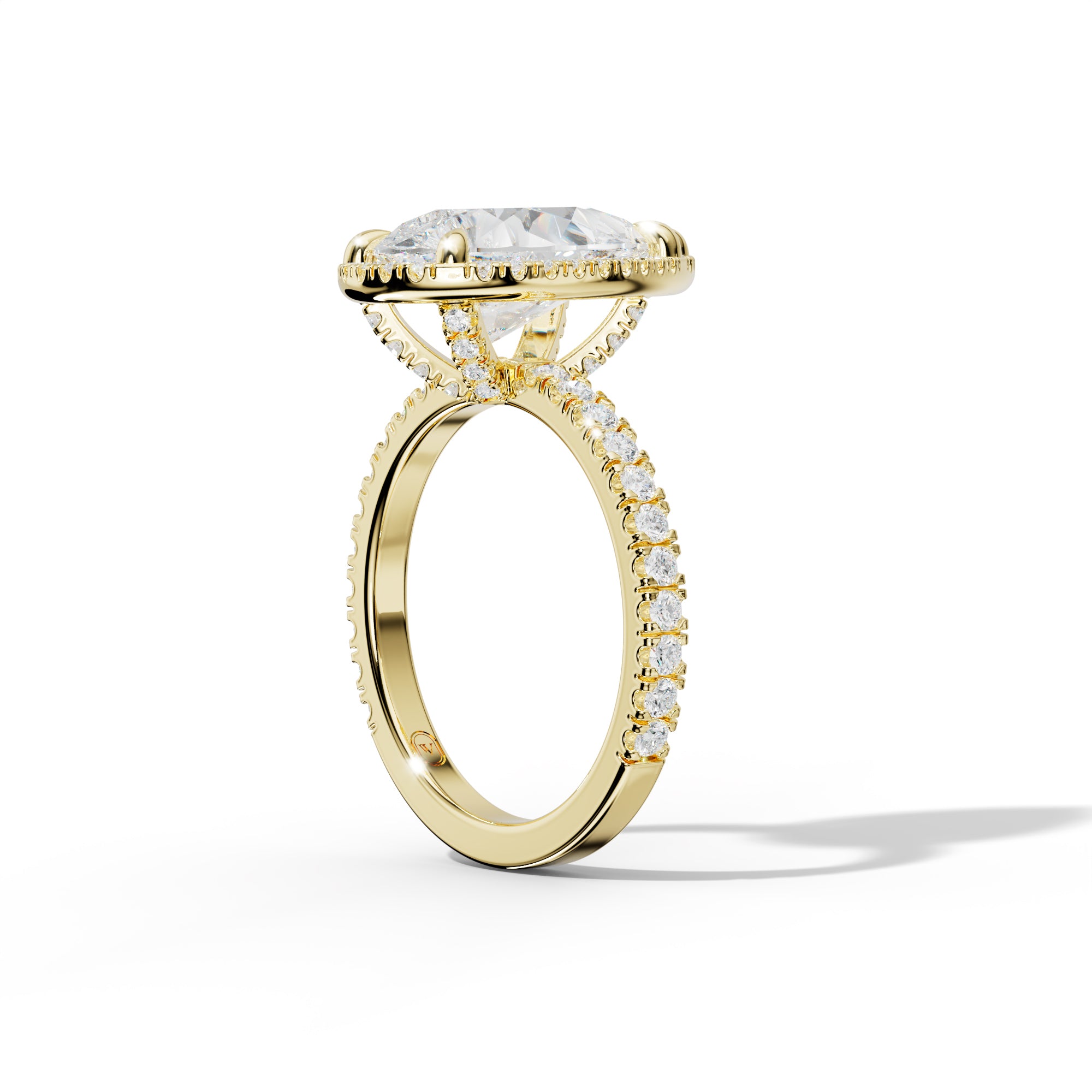 Violet Pear Shape Engagement Ring